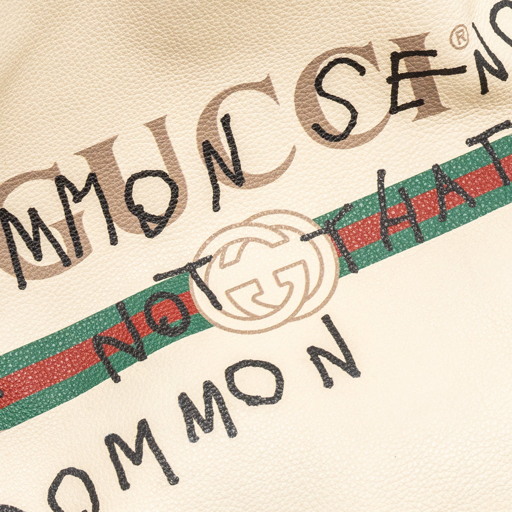 GUCCI DRAWSTRING BACKPACK CALFSKIN WHITE / BLACK
