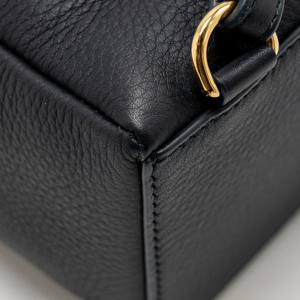 LORO PIANA EXTRA POCKET BACKPACK L23.5 GRAINED CALFSKIN NAVY GHW