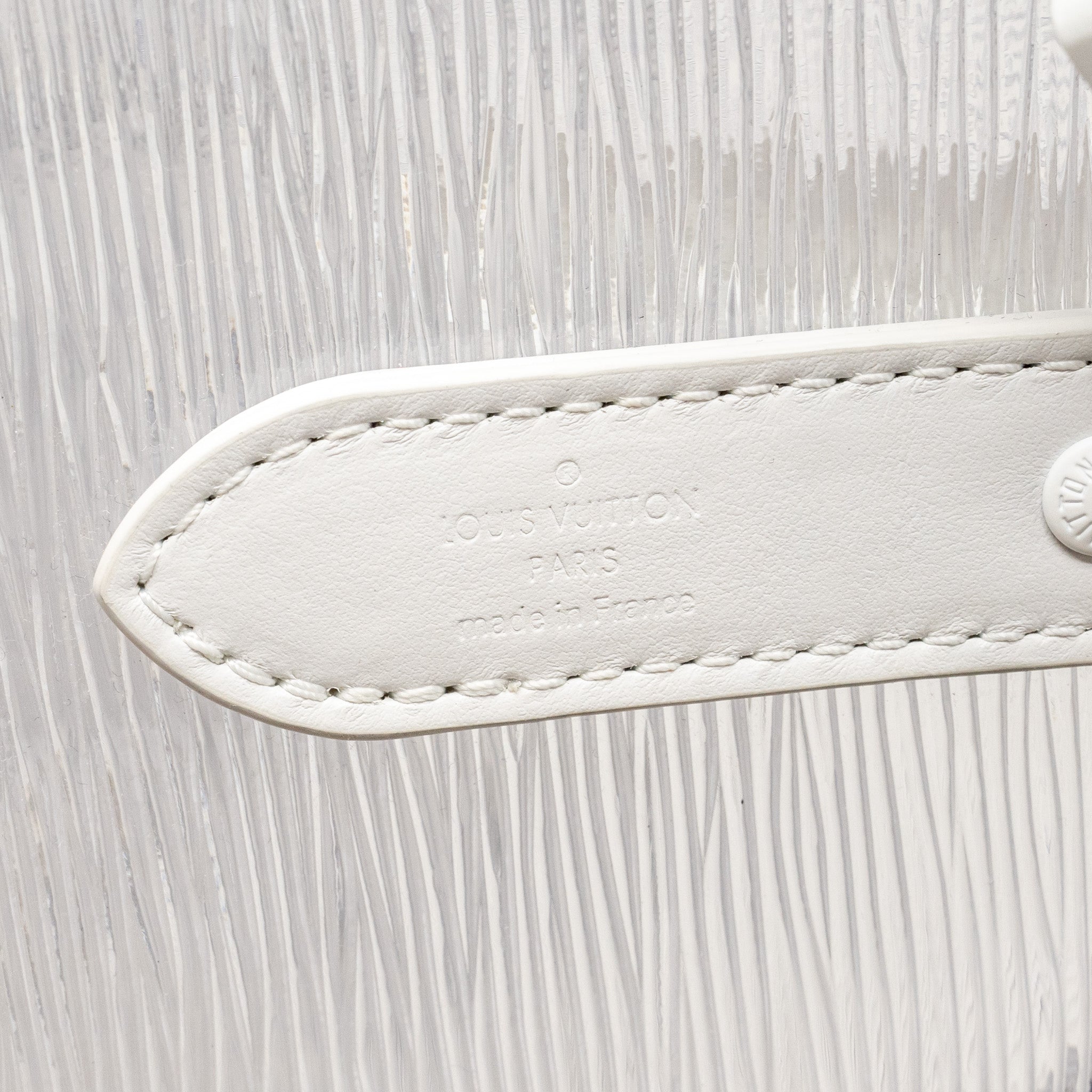LOUIS VUITTON WAVY KEEPALL 50 EPI PLAGE WHITE