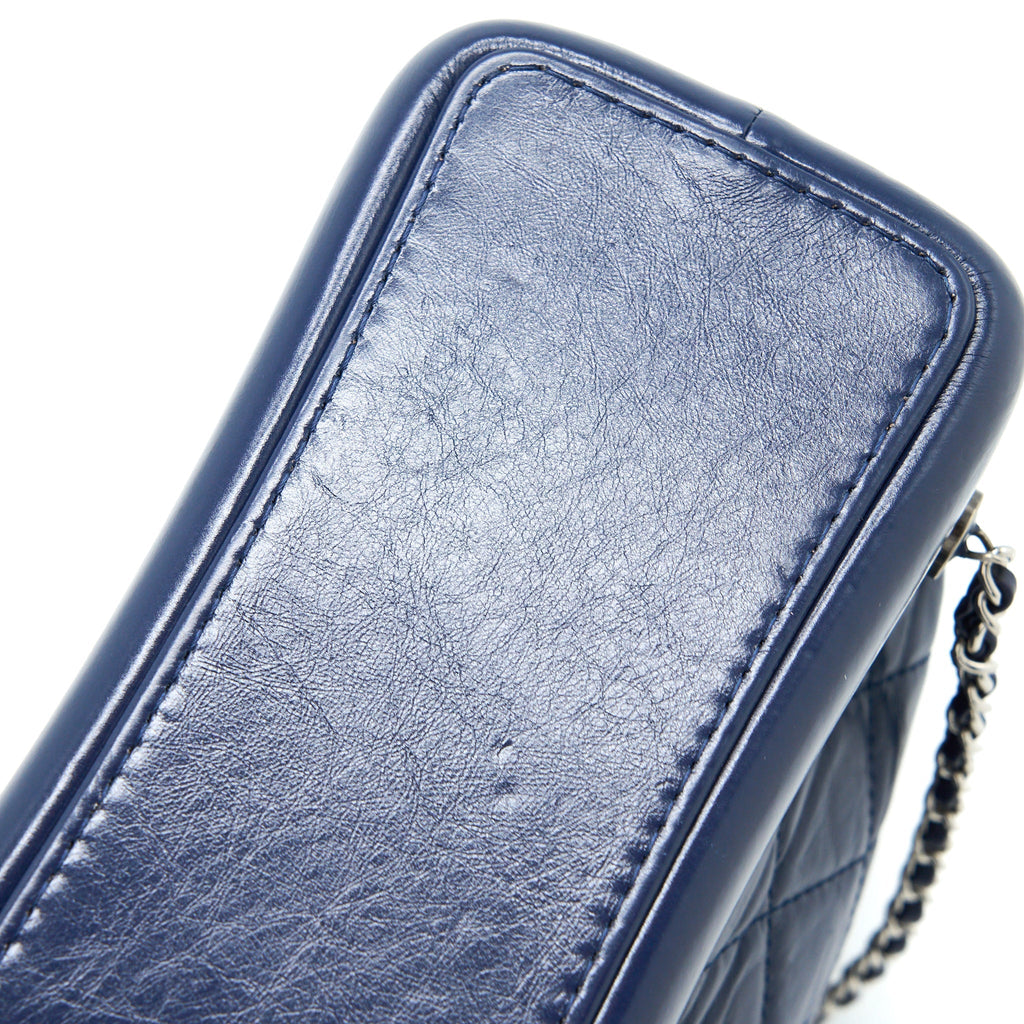 CHANEL SMALL GABRIELLE BACKPACK CALFSKIN DARK BLUE MULTICOLOUR HARDWARE