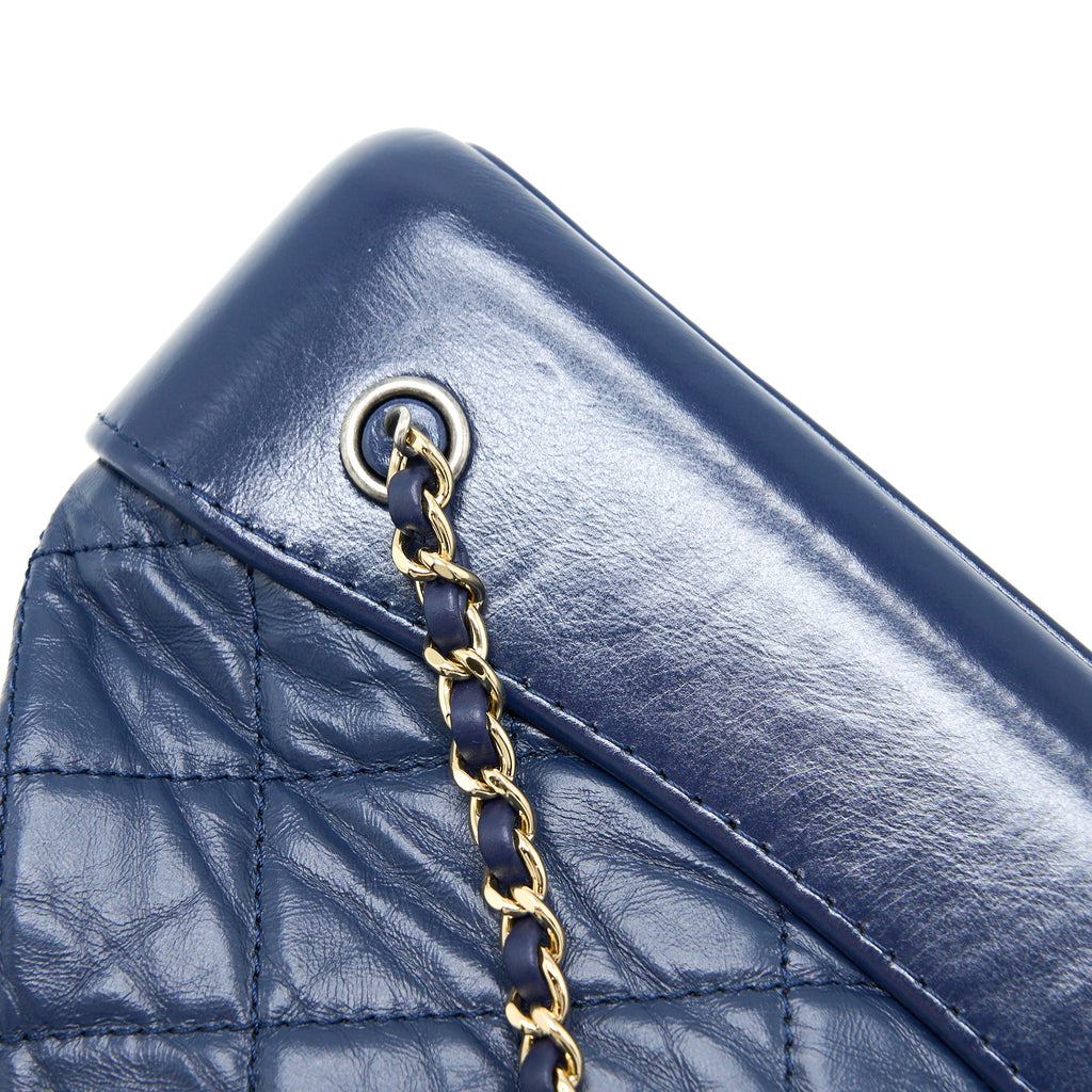 CHANEL SMALL GABRIELLE BACKPACK CALFSKIN DARK BLUE MULTICOLOUR HARDWARE
