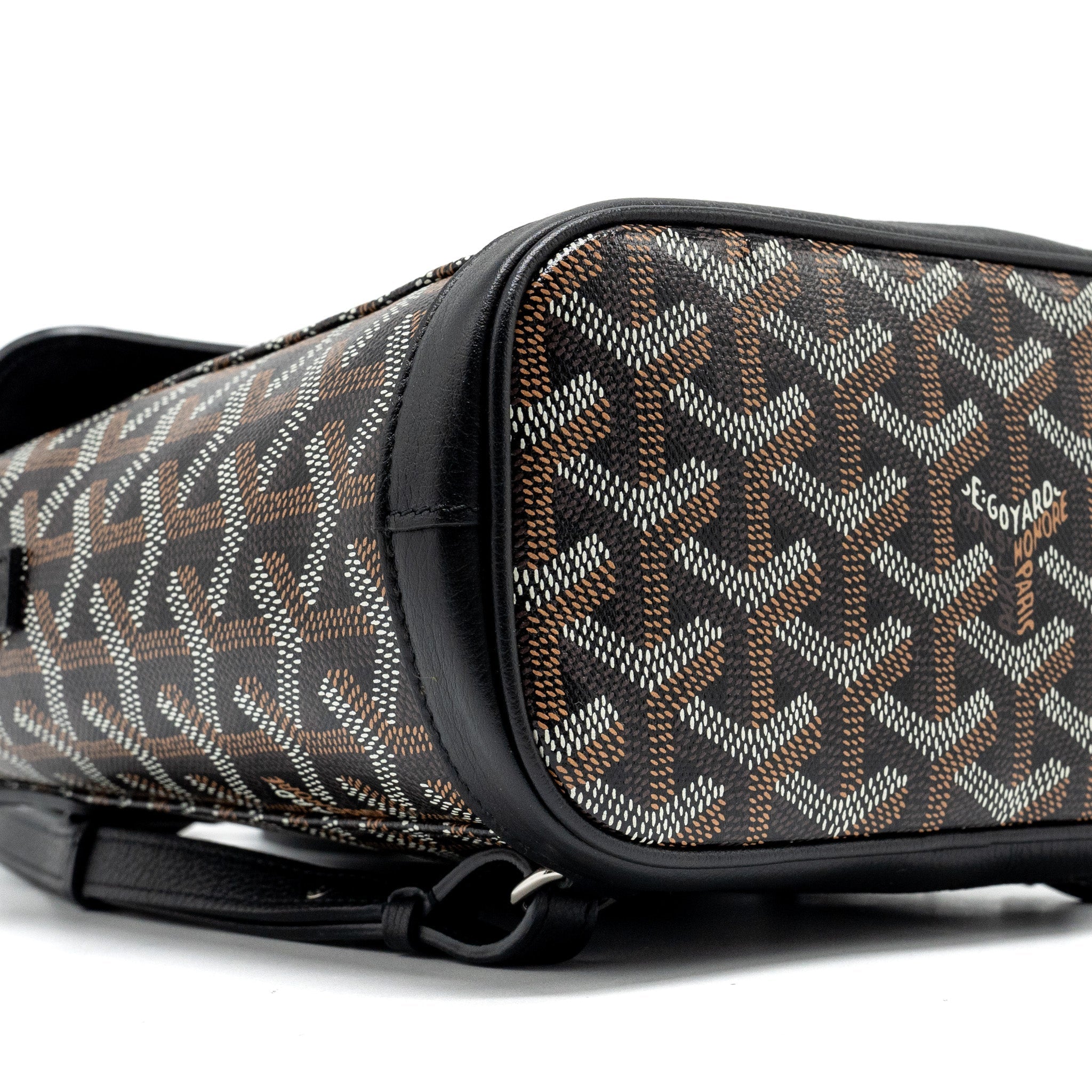 GOYARD MINI ALPIN BACKPACK GOYRADLINE CANVAS / LEATHER BLACK SHW