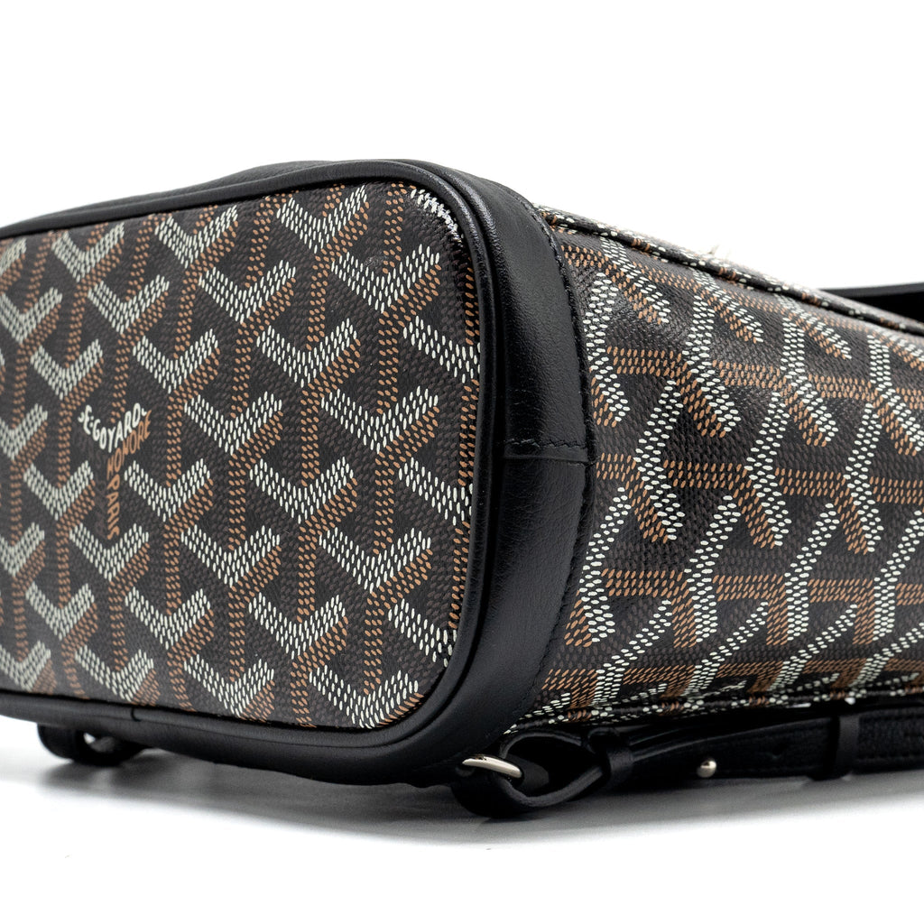 GOYARD MINI ALPIN BACKPACK GOYRADLINE CANVAS / LEATHER BLACK SHW