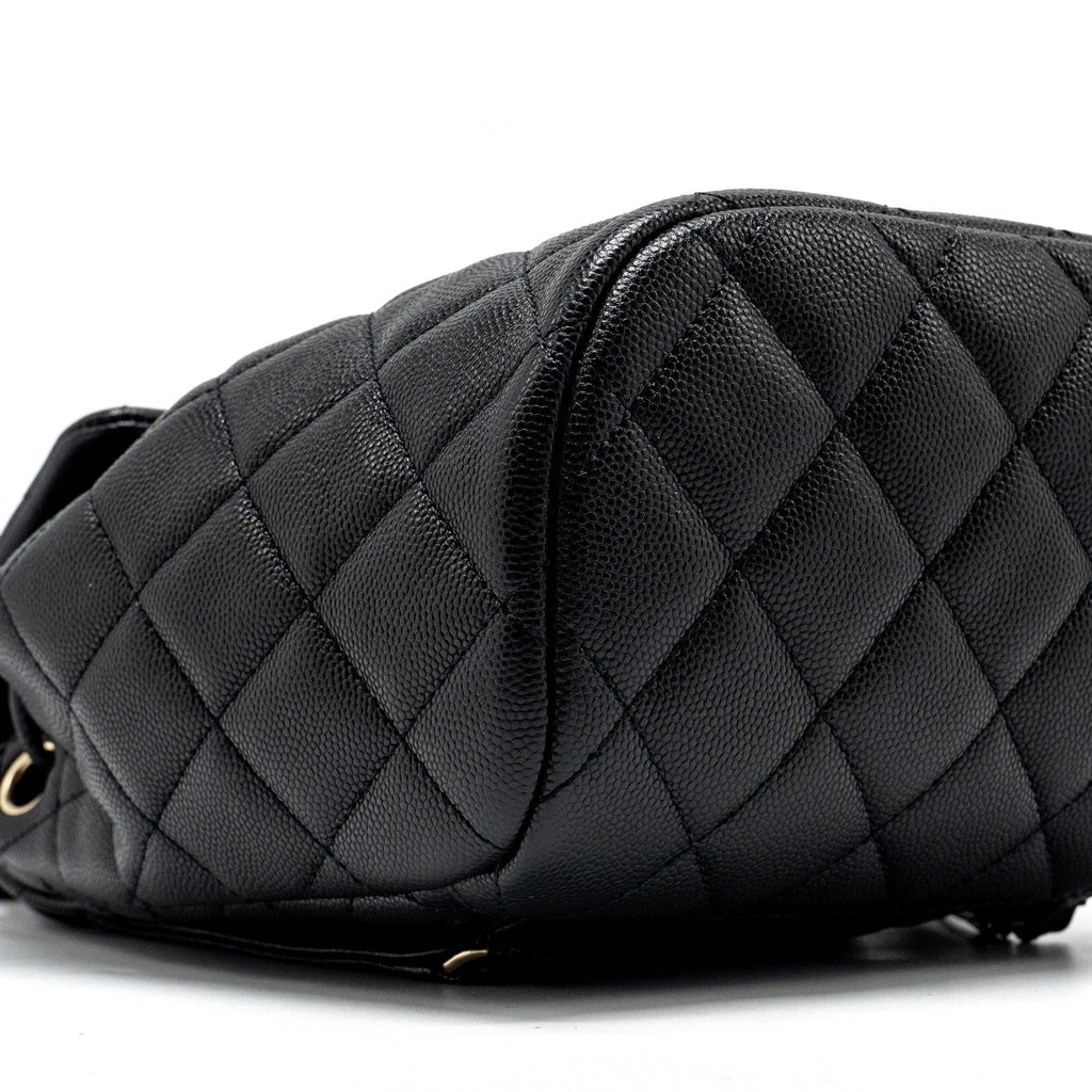 CHANEL 23S MINI BACKPACK CAVIAR BLACK LGHW (MICROCHIP)