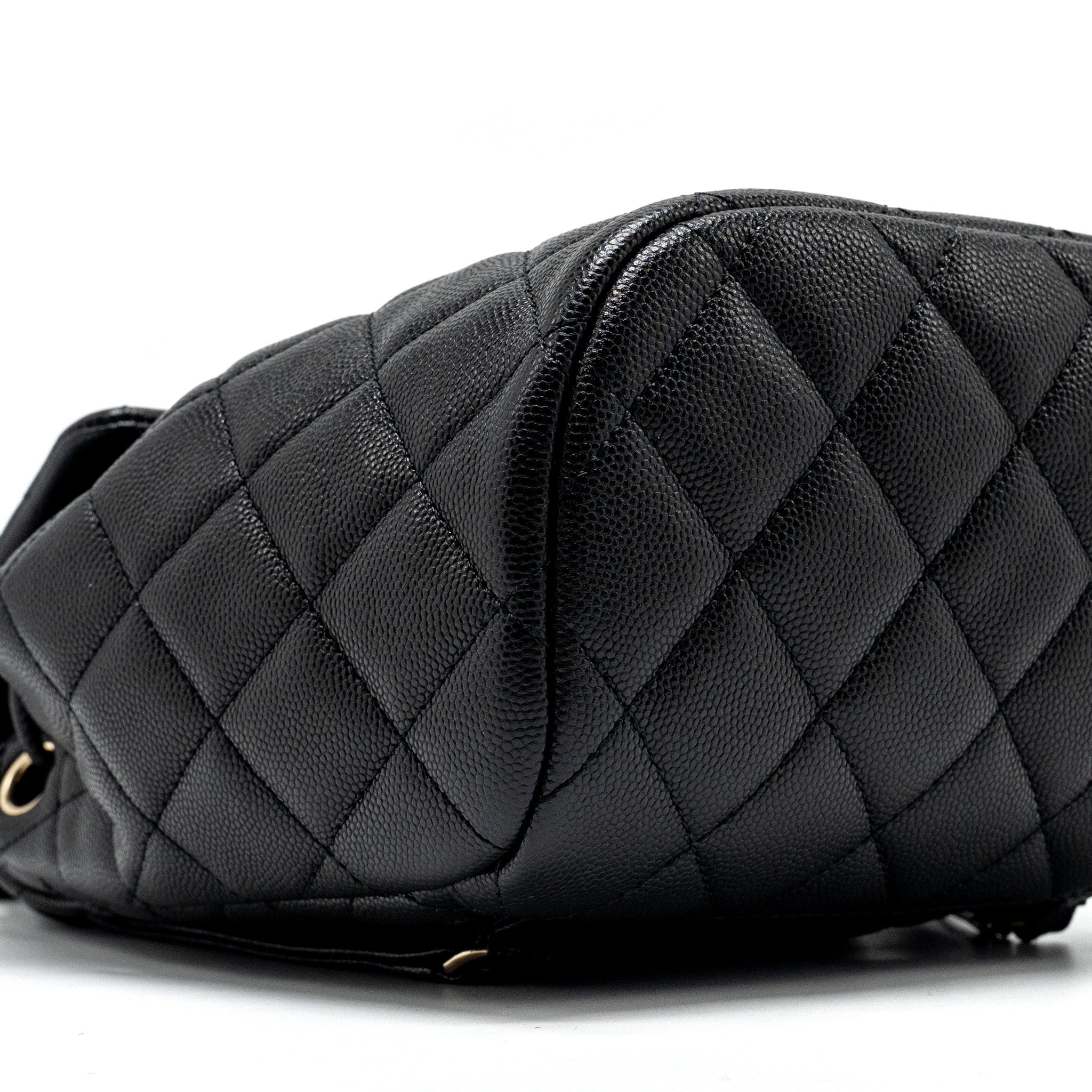 CHANEL 23S MINI BACKPACK CAVIAR BLACK LGHW (MICROCHIP)