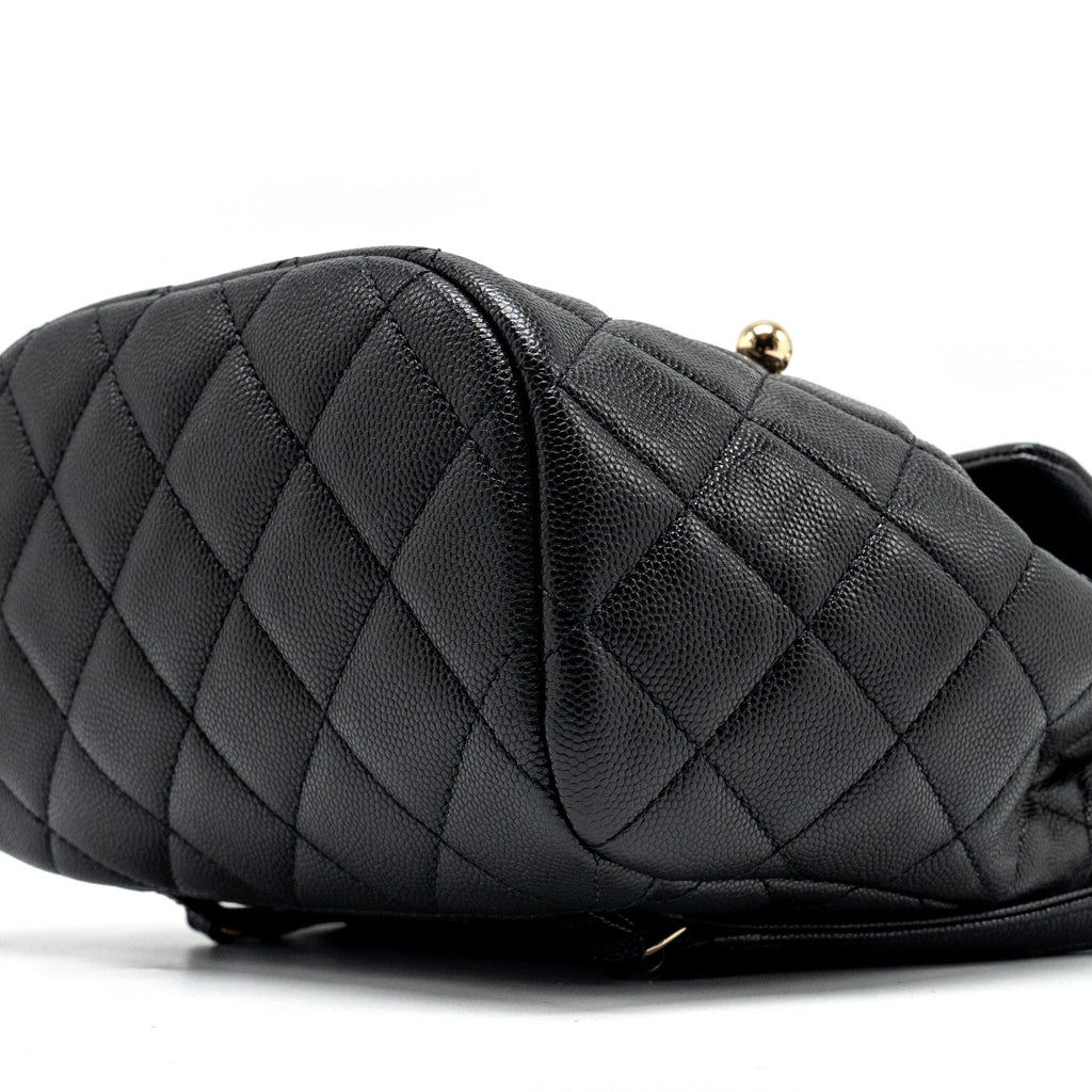 CHANEL 23S MINI BACKPACK CAVIAR BLACK LGHW (MICROCHIP)