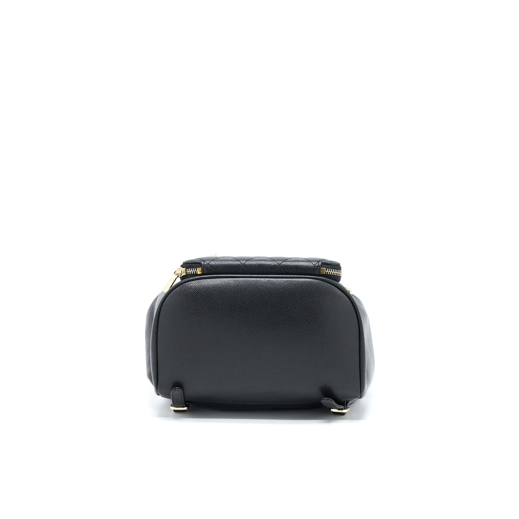 CHANEL 22B AFFINITY BACKPACK CAVIAR BLACK LGHW (MICROCHIP)