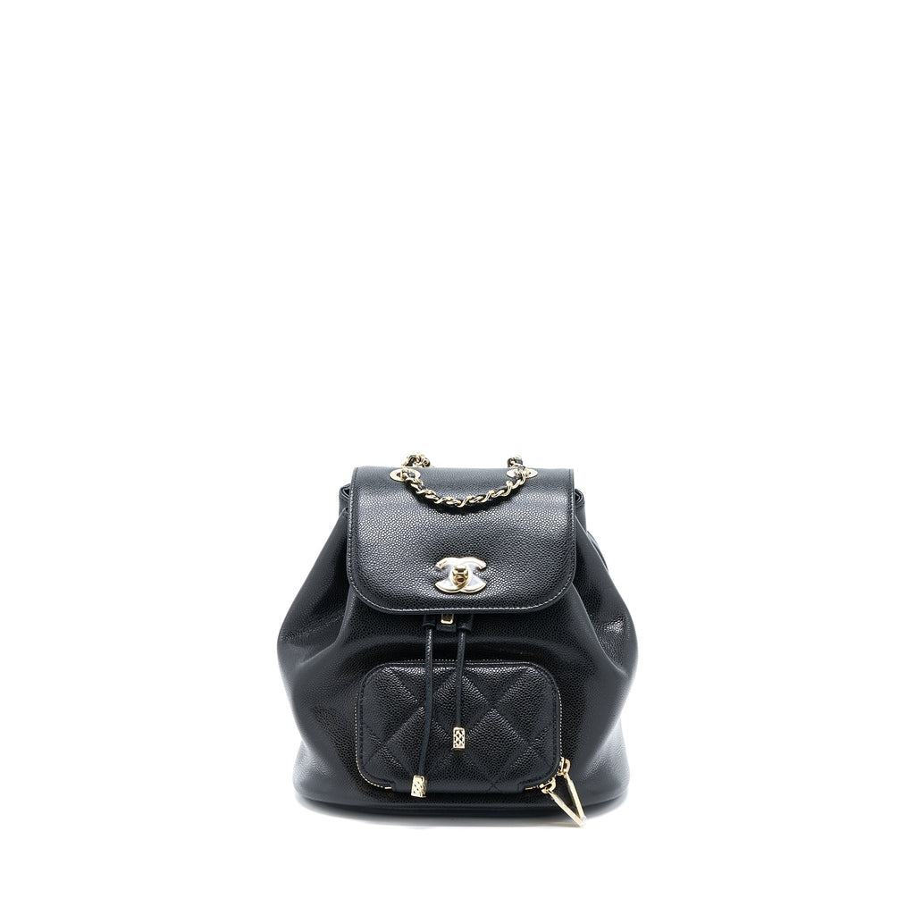 CHANEL 22B AFFINITY MINI BACKPACK CAVIAR BLACK LGHW(MICROCHIP)