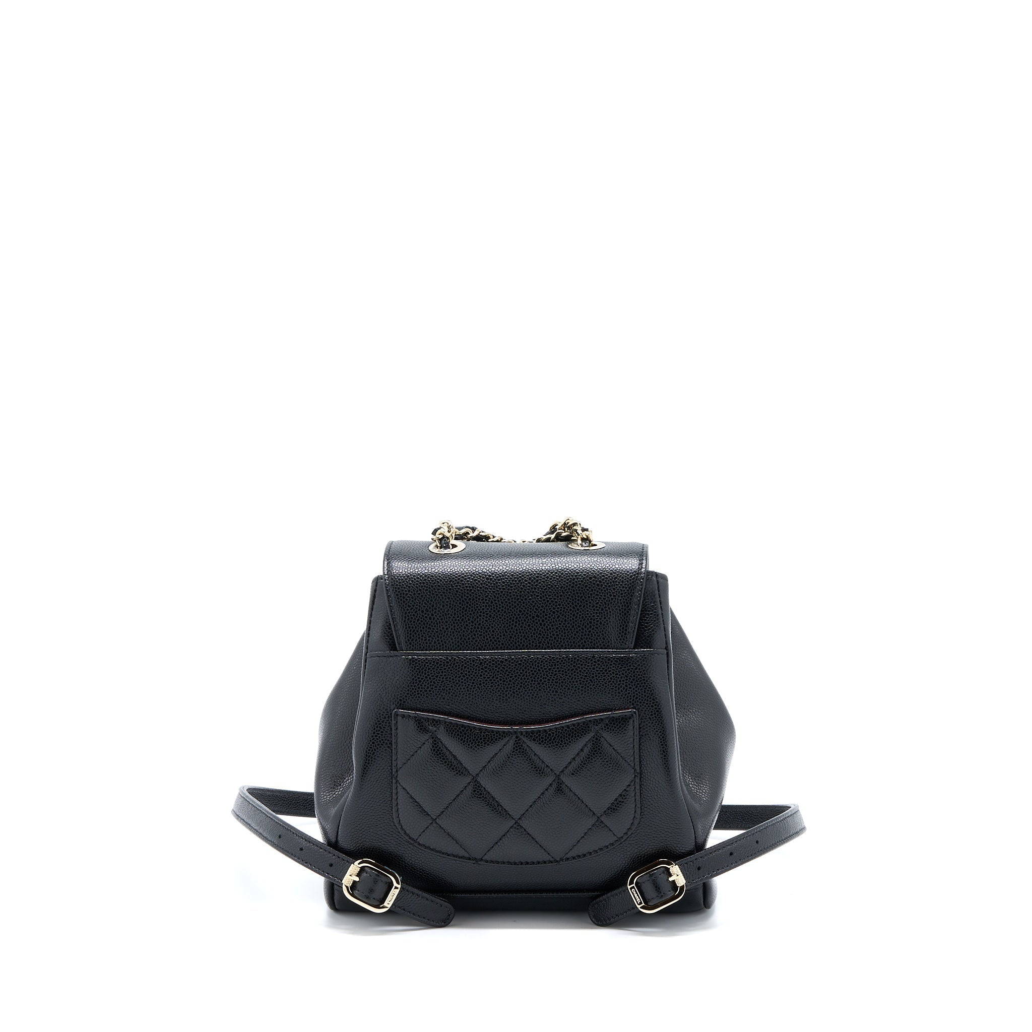 CHANEL 22B AFFINITY MINI BACKPACK CAVIAR BLACK LGHW(MICROCHIP)