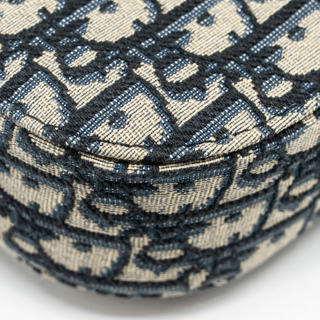DIOR HOMME MINI SADDLE MESSENGER BAG WITH FLAP OBLIQUE JACQUARD/GRAINED CALFSKIN MULTICOLOUR HARDWARE