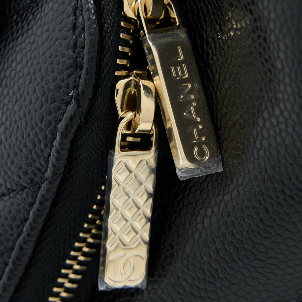 CHANEL 22B AFFINITY MINI BACKPACK CAVIAR BLACK LGHW(MICROCHIP)
