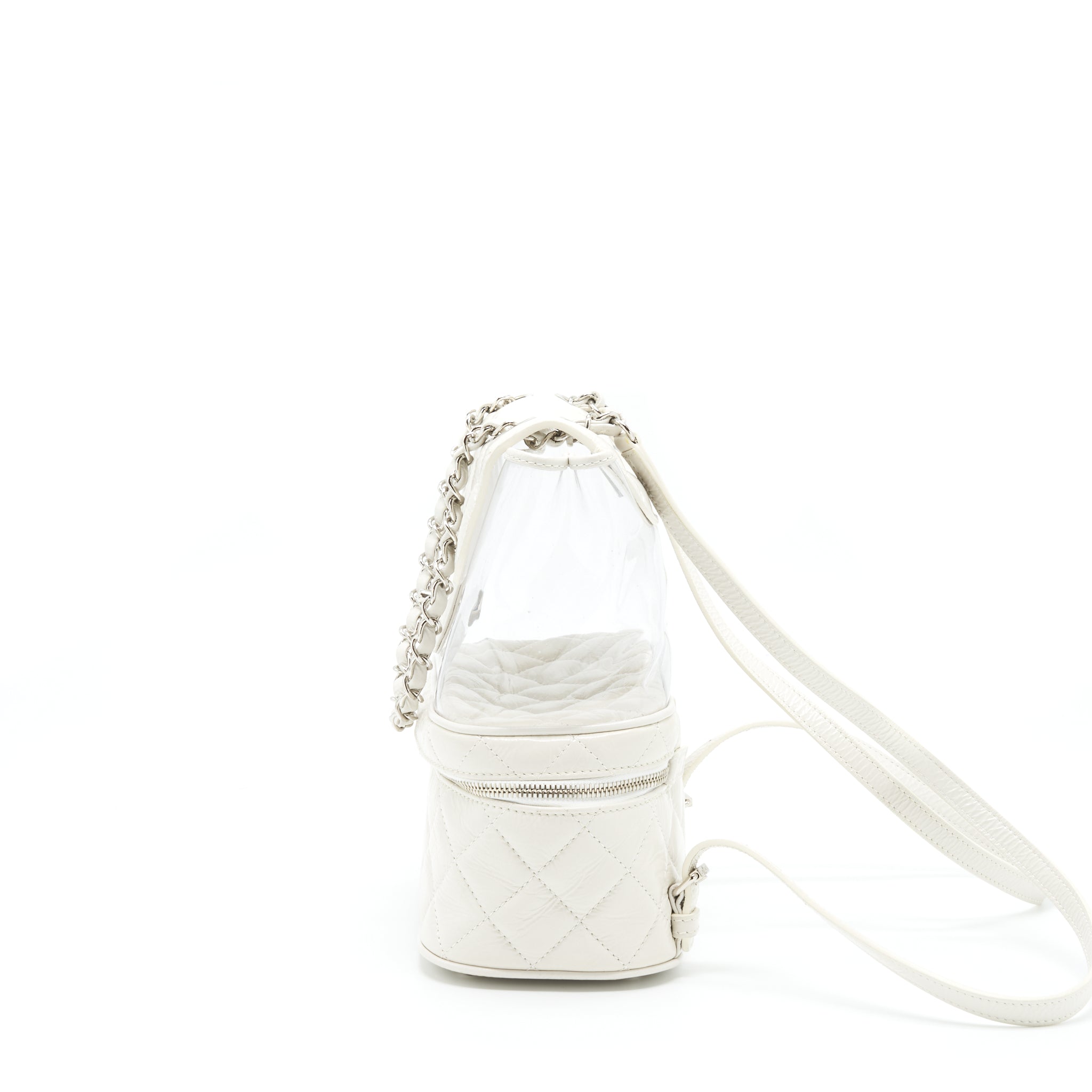 CHANEL PVC AQUARIUM BACKPACK AGED CALFSKIN WHITE SHW