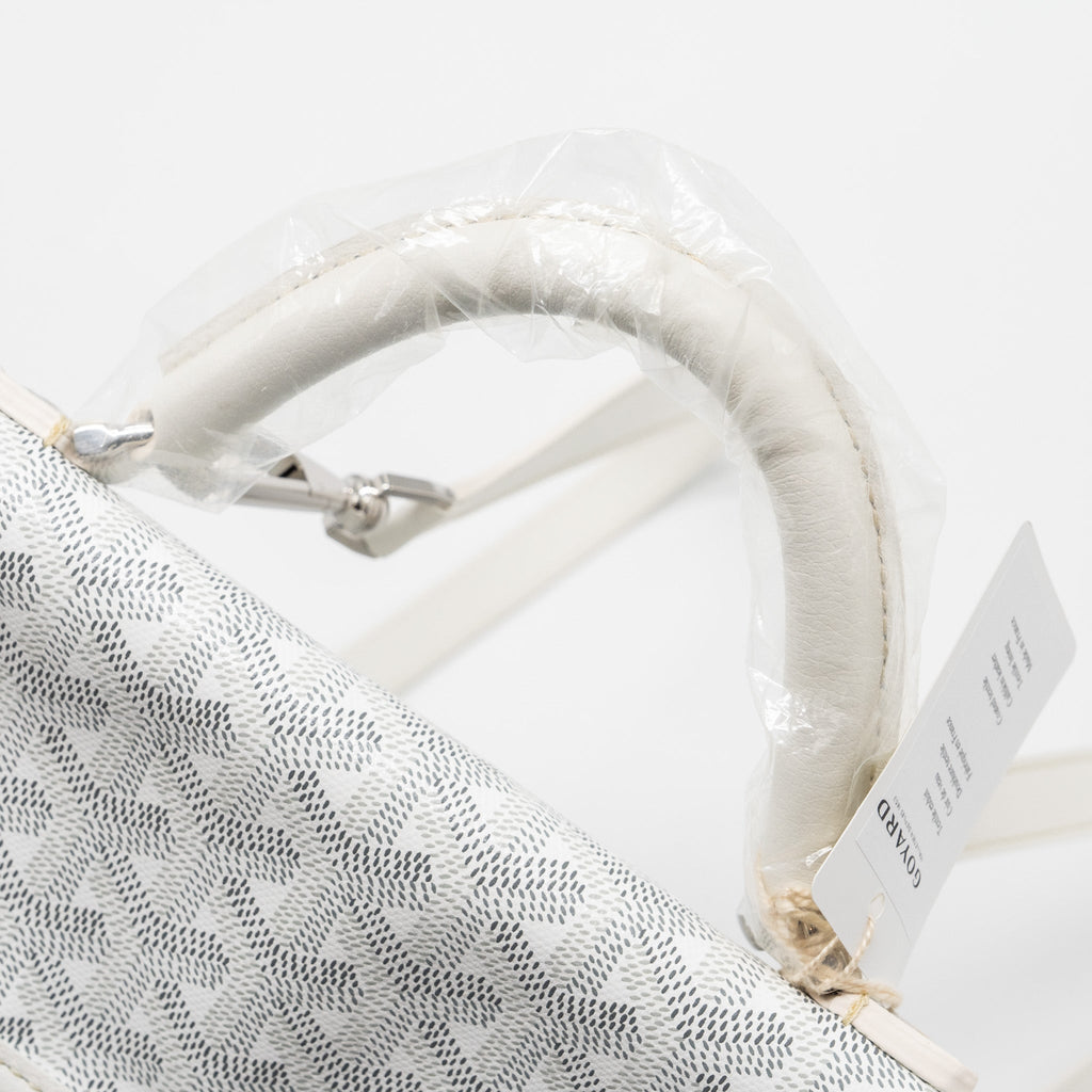 GOYARD SAINT LEGER BACKPACK GOYARDINE CANVAS WHITE SHW