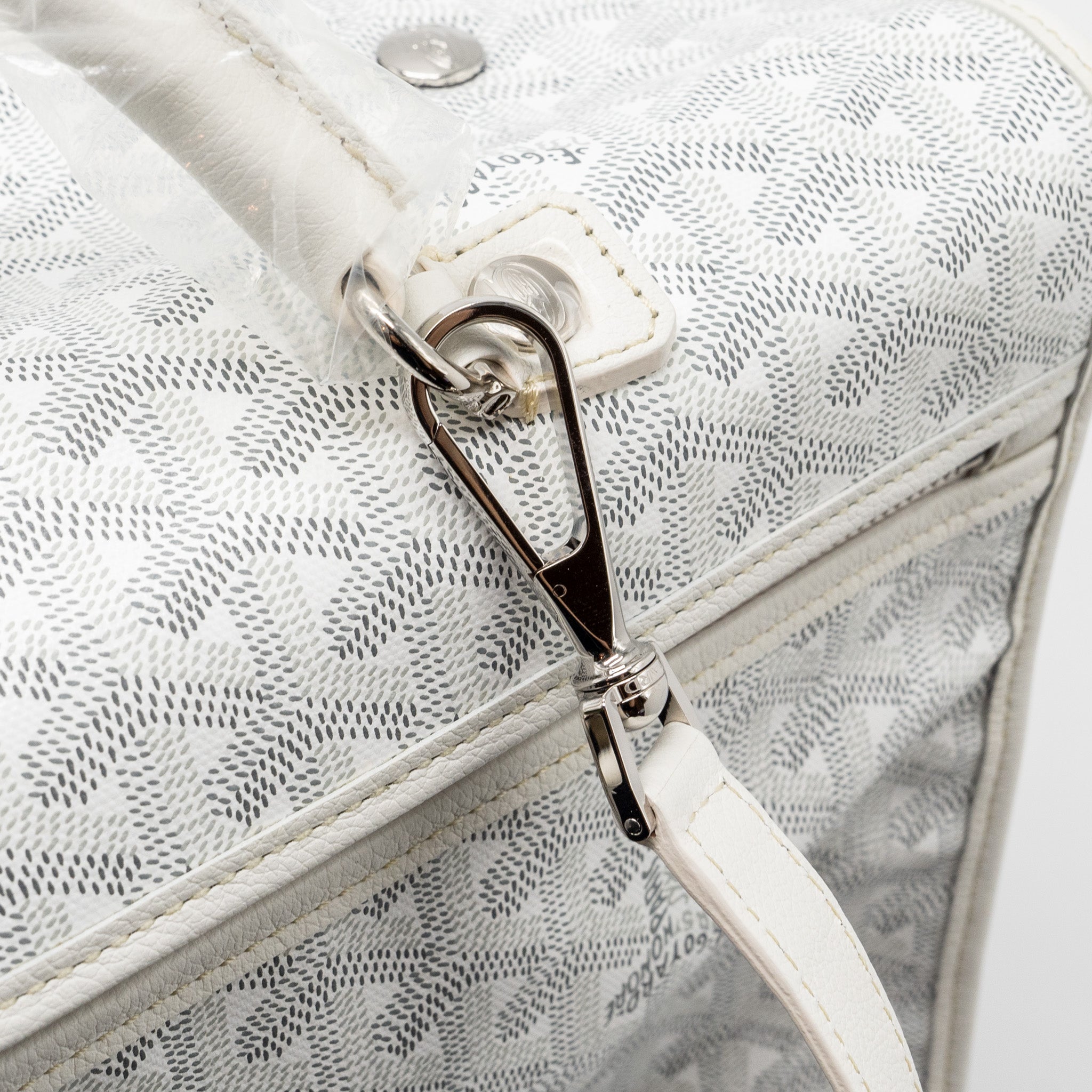 GOYARD SAINT LEGER BACKPACK GOYARDINE CANVAS WHITE SHW