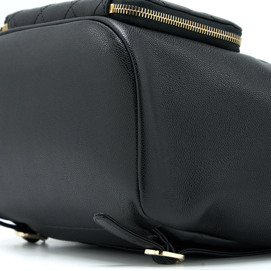 CHANEL 22B AFFINITY BACKPACK CAVIAR BLACK LGHW (MICROCHIP)