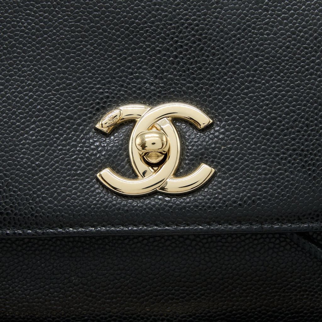 CHANEL 22B AFFINITY BACKPACK CAVIAR BLACK LGHW (MICROCHIP)