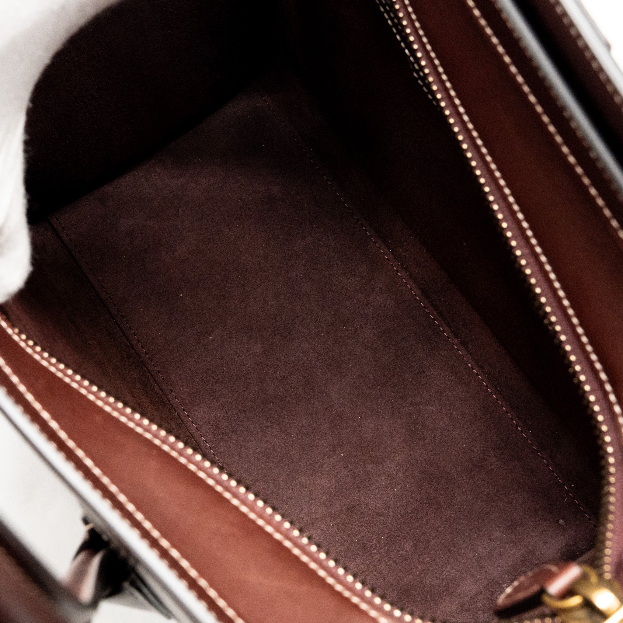 CELINE MICRO LUGGAGE BAG CALFSKIN BURGUNDY GHW