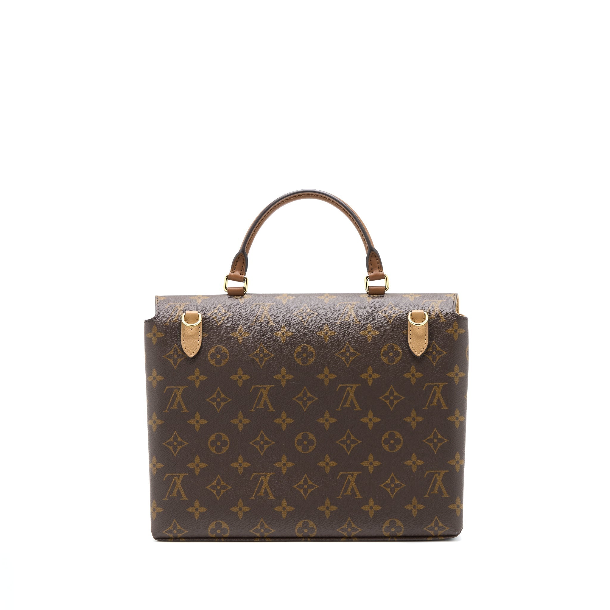 LOUIS VUITTON MARIGNAN TOP HANDLE MESSENGER BAG MONOGRAM CANVAS BROWN GHW