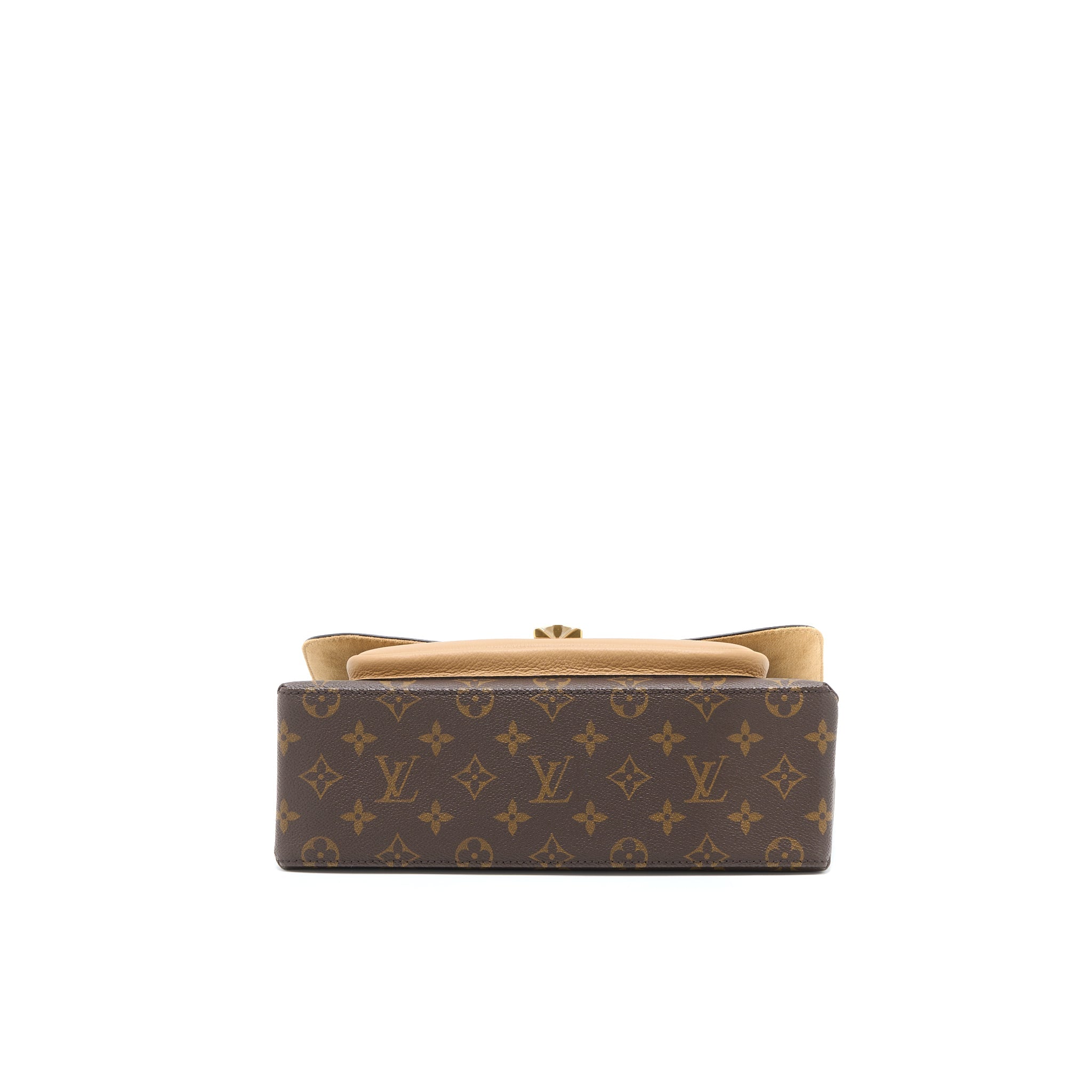 LOUIS VUITTON MARIGNAN TOP HANDLE MESSENGER BAG MONOGRAM CANVAS BROWN GHW