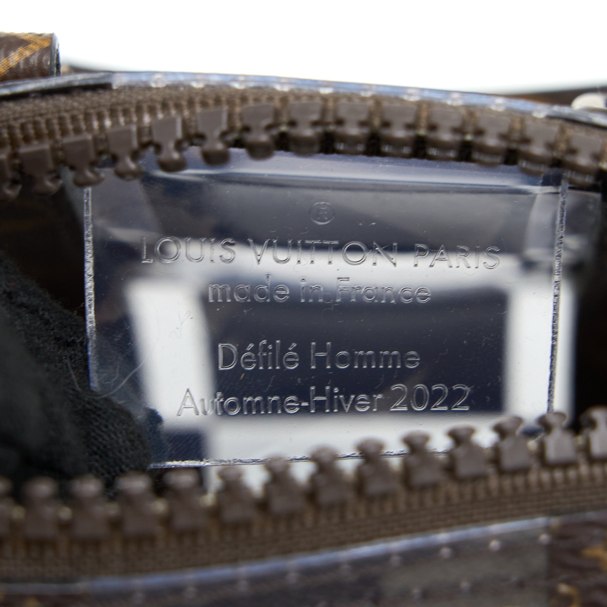 LOUIS VUITTON KEEPALL BANBOULIERE 25 MONOGRAM CHESS MONOGRAM CANVAS/TRANSPARENT PVC BROWN HARDWARE