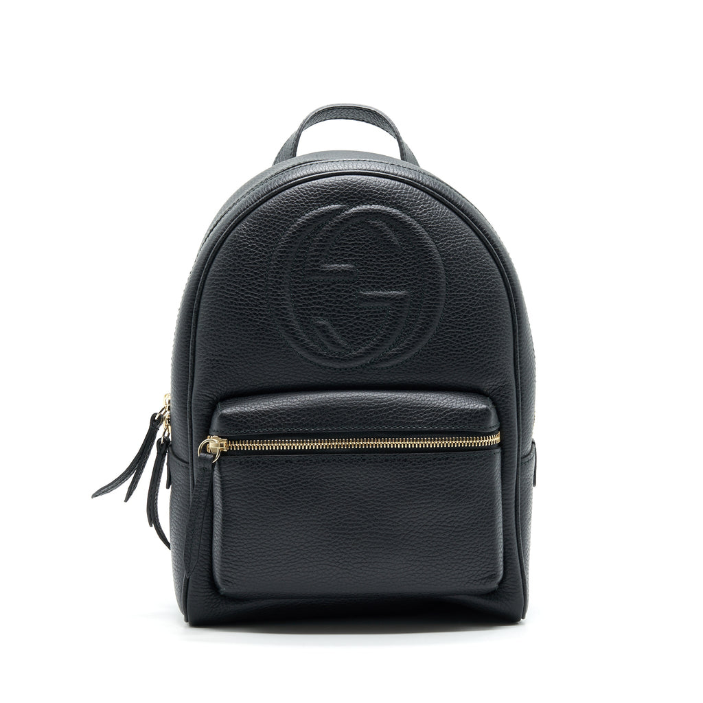 GUCCI SOHO LEATHER BACKPACK BLACK