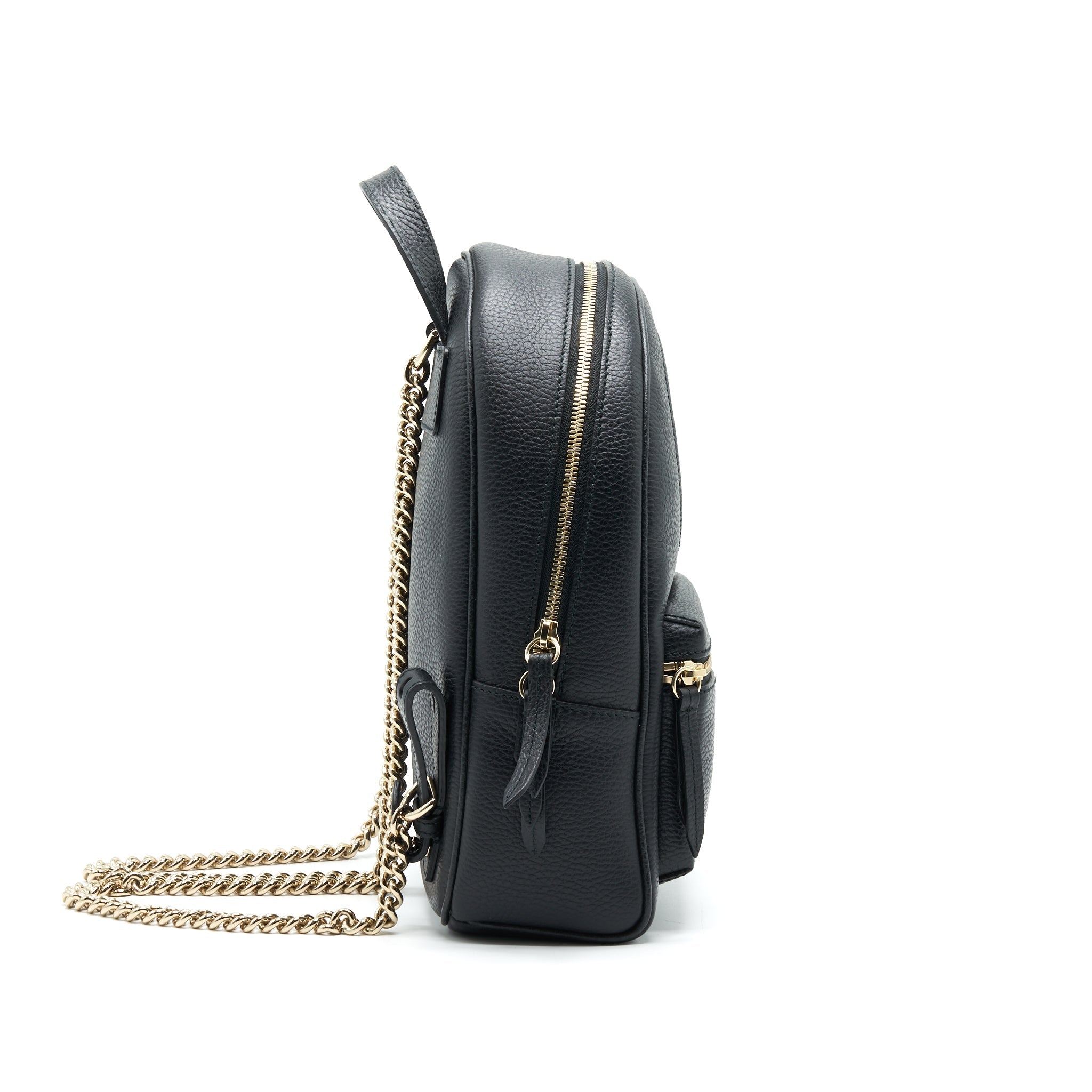 GUCCI SOHO LEATHER BACKPACK BLACK