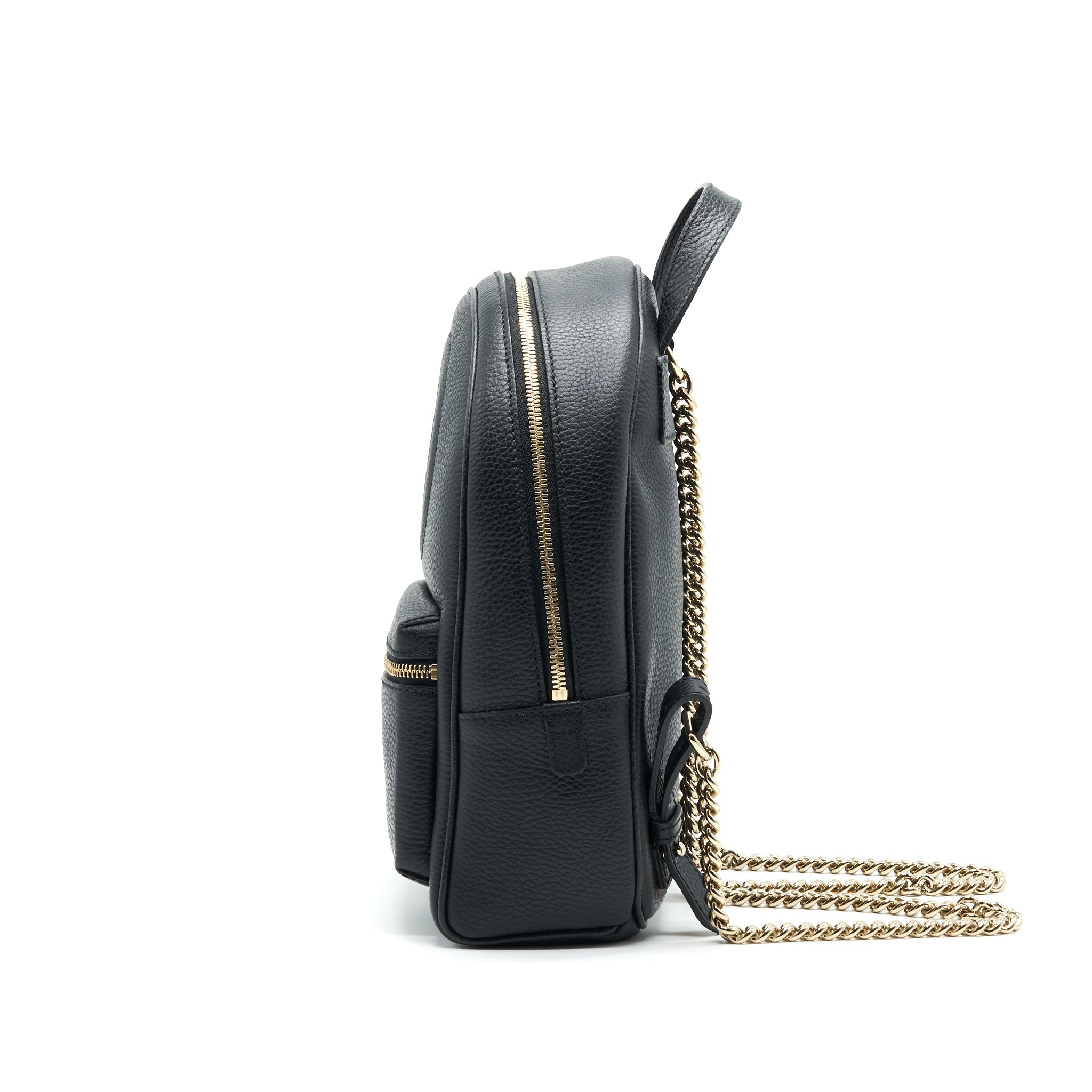 GUCCI SOHO LEATHER BACKPACK BLACK