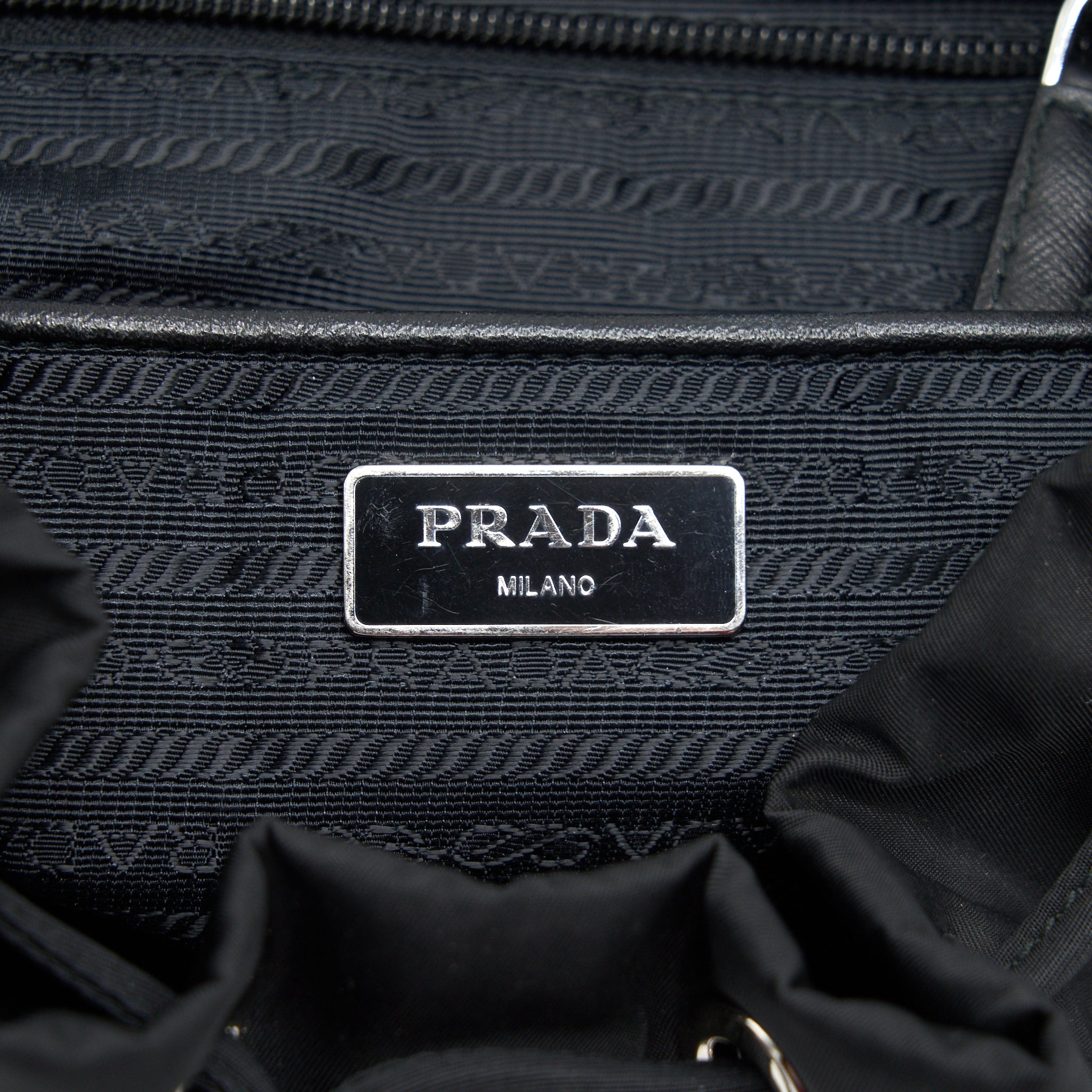 PRADA NYLON BACKPACK BLACK SHW