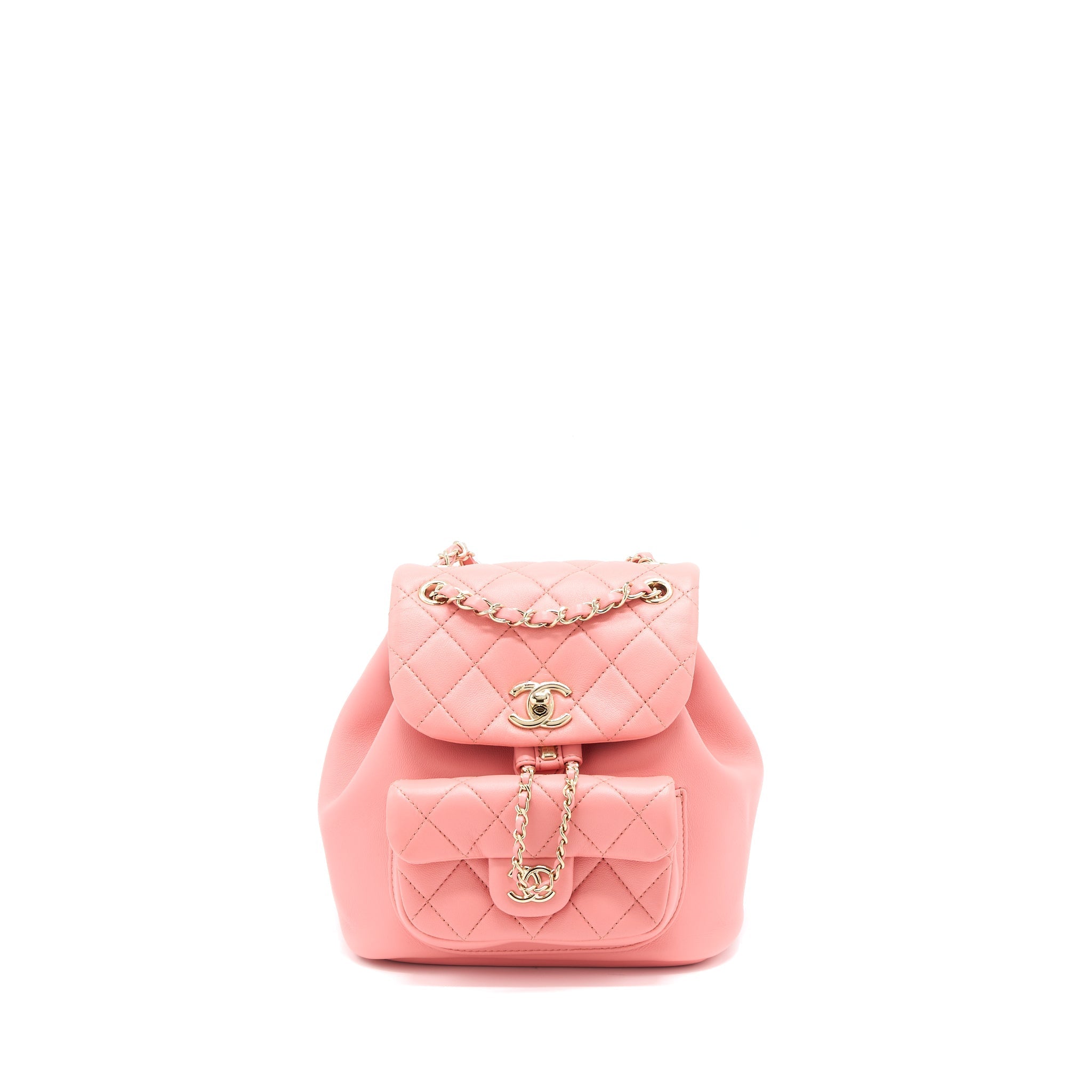 CHANEL DUMA MINI BACKPACK LAMBSKIN PINK LGHW(MICROCHIP)