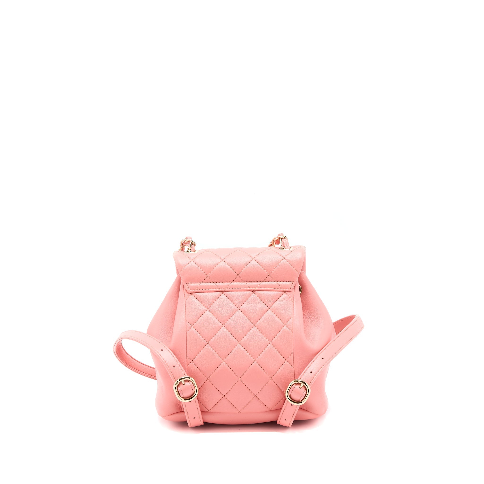 CHANEL DUMA MINI BACKPACK LAMBSKIN PINK LGHW(MICROCHIP)