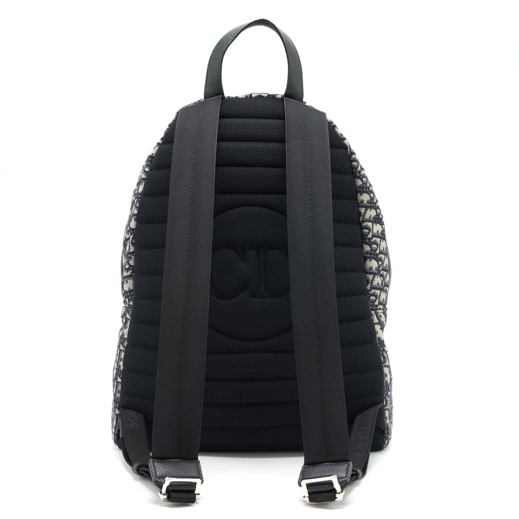 DIOR RIDER BACKPACK BEIGE AND BLACK DIOR OBLIQUE JACQUARD