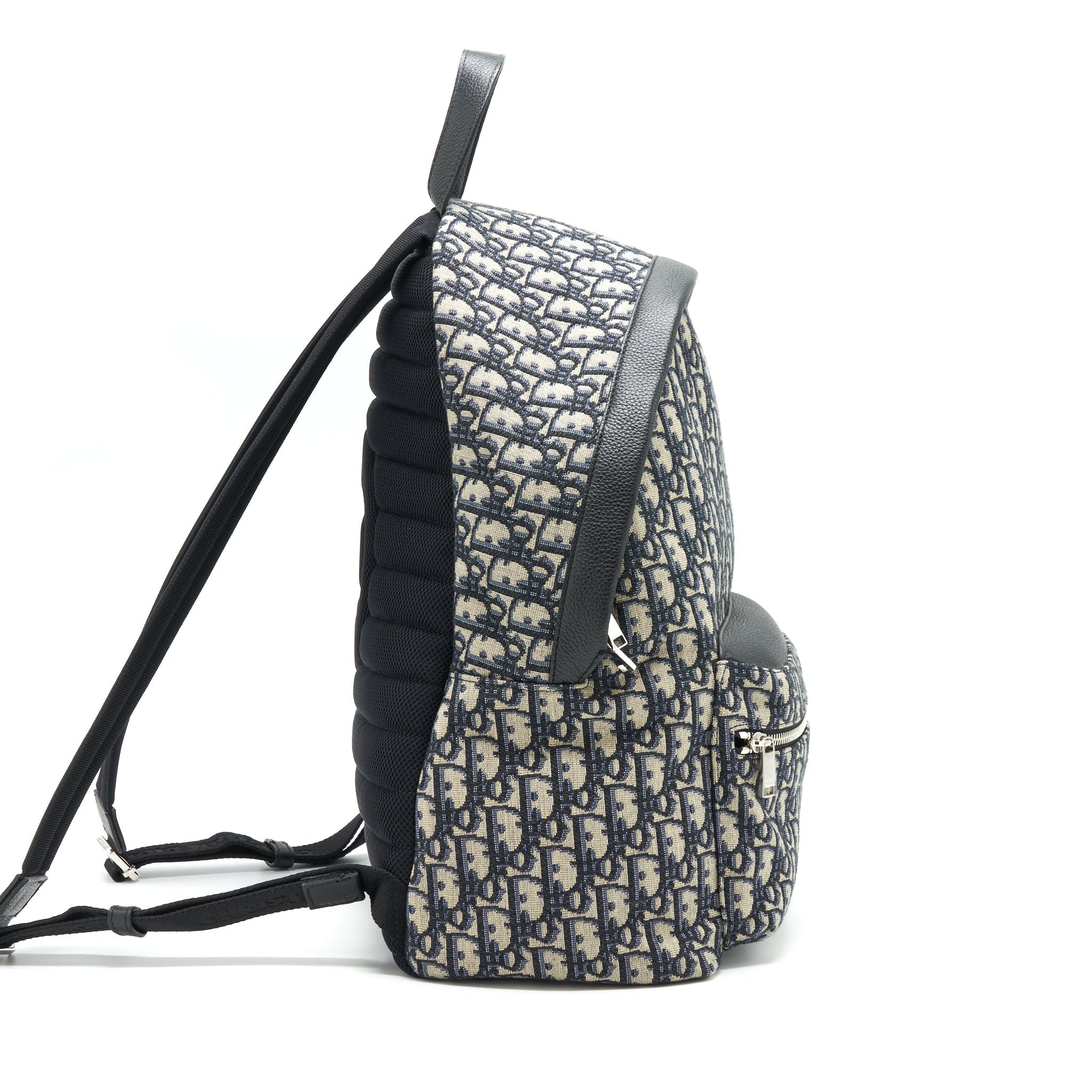 DIOR RIDER BACKPACK BEIGE AND BLACK DIOR OBLIQUE JACQUARD