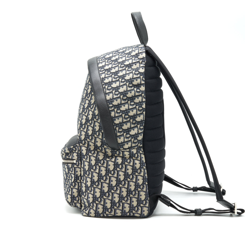 DIOR RIDER BACKPACK BEIGE AND BLACK DIOR OBLIQUE JACQUARD