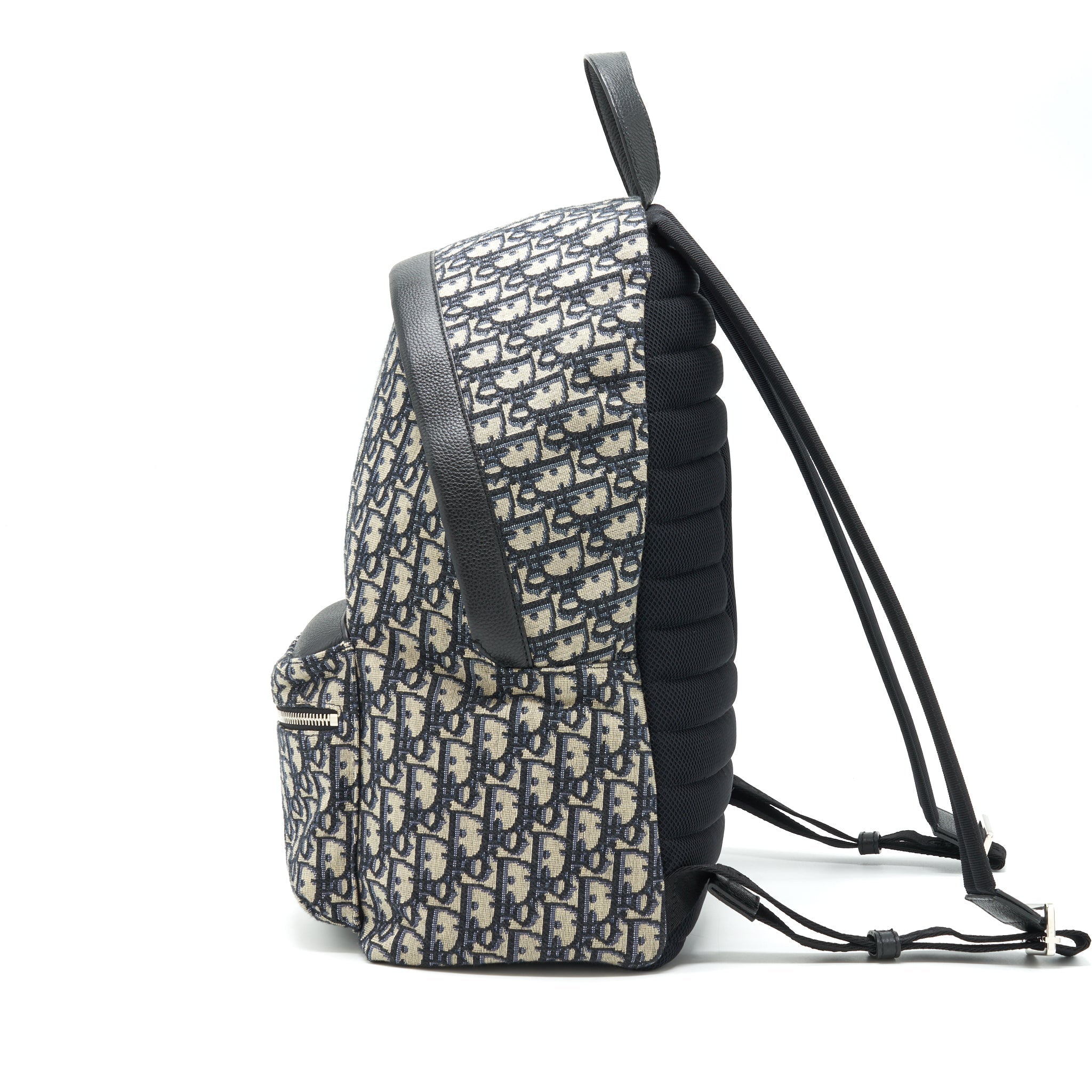 DIOR RIDER BACKPACK BEIGE AND BLACK DIOR OBLIQUE JACQUARD