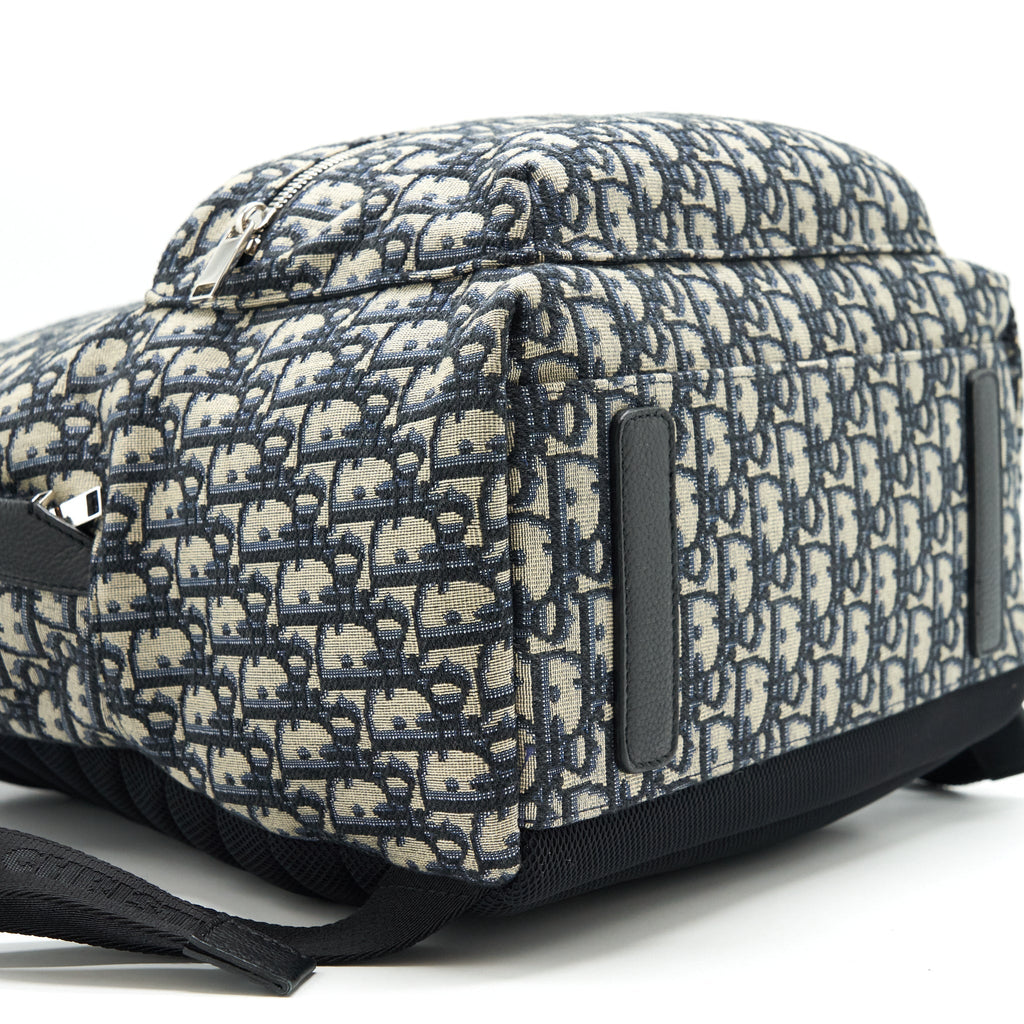 DIOR RIDER BACKPACK BEIGE AND BLACK DIOR OBLIQUE JACQUARD