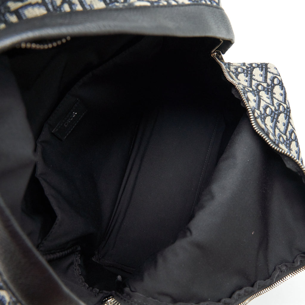 DIOR RIDER BACKPACK BEIGE AND BLACK DIOR OBLIQUE JACQUARD