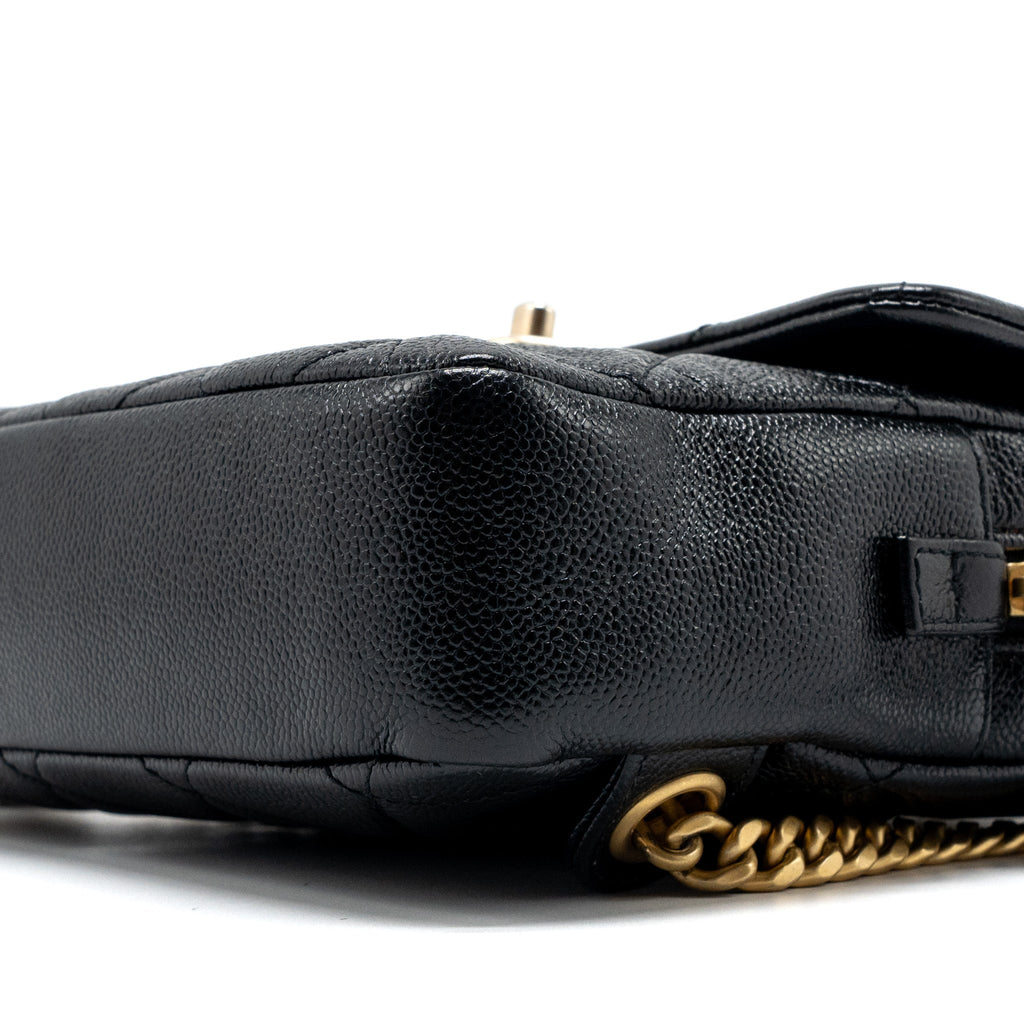 CHANEL QUILTED FLAP BACKPACK CAVIAR BLACK GHW (MICROCHIP)
