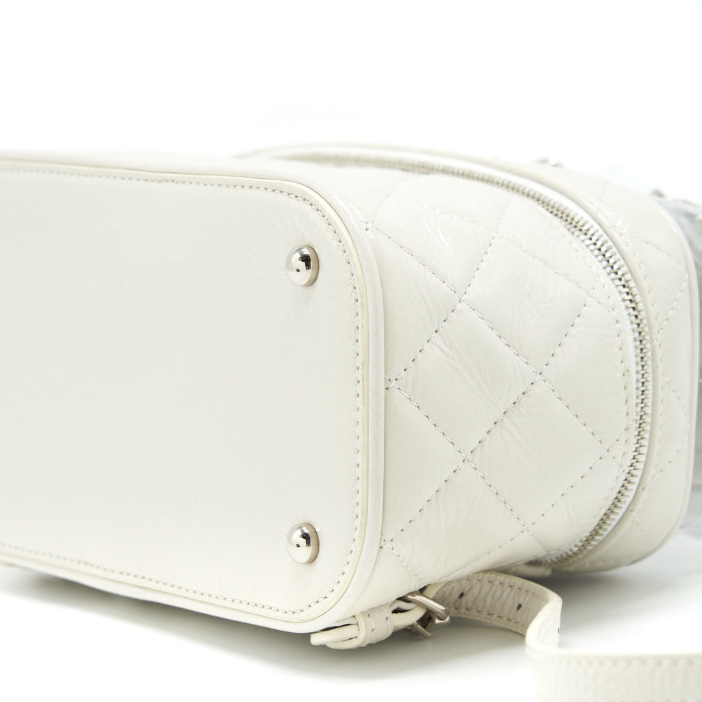 CHANEL PVC AQUARIUM BACKPACK AGED CALFSKIN WHITE SHW
