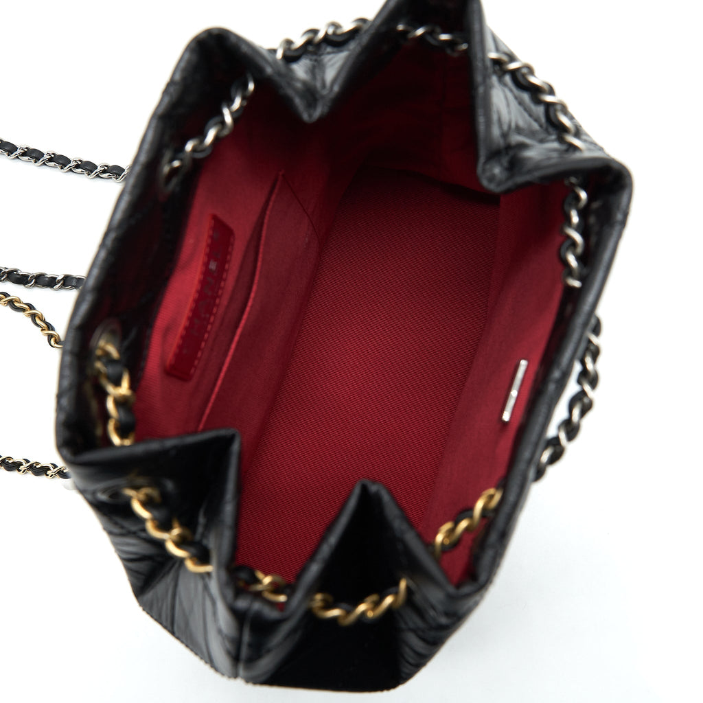 CHANEL SMALL GABRIELLE BACKPACK CALFSKIN MULTICOLOUR HARDWARE (MICROCHIP)