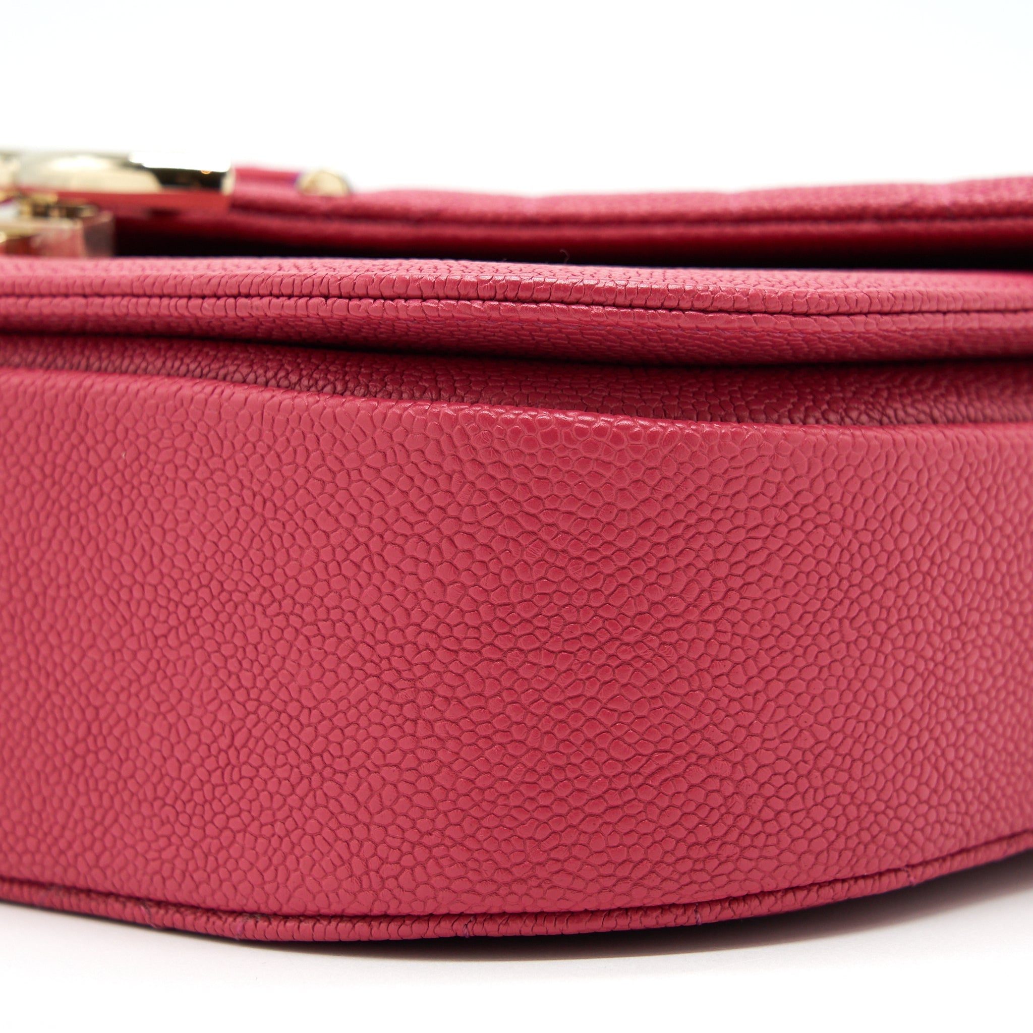 CHANEL SEASONAL MESSENGER CROSSBODY BAG CAVIAR PINK LGHW