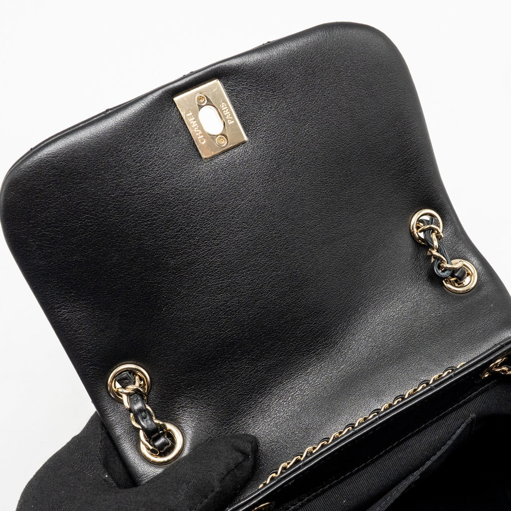 CHANEL LARGE DUMA BACKPACK CALFSKIN BLACK LGHW (MICROCHIP)