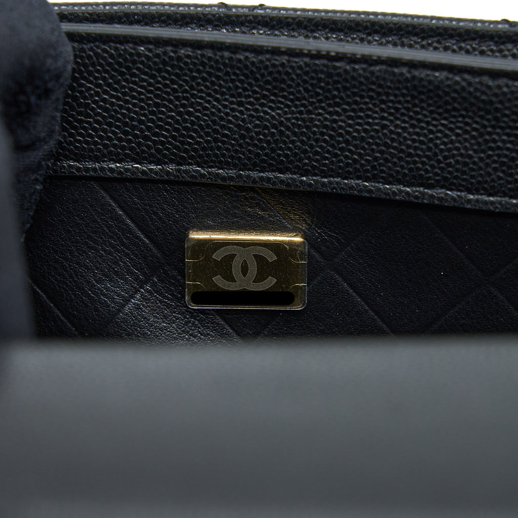 CHANEL 22B ROUND MESSENGER BAG GRAINED CALFSKIN BLACK BRUSHED GHW (MICROCHIP)
