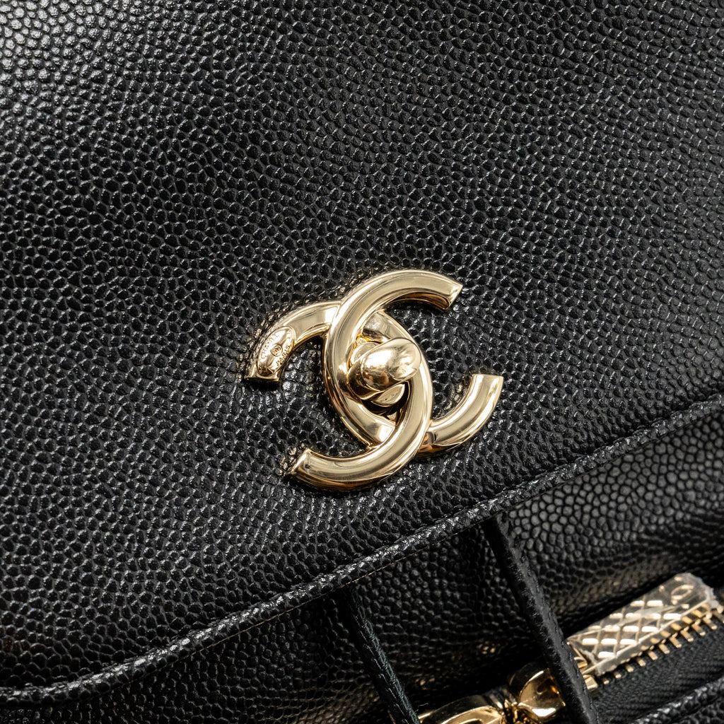 CHANEL AFFINITY BACKPACK CAVIAR BLACK LGHW (MICROCHIP)