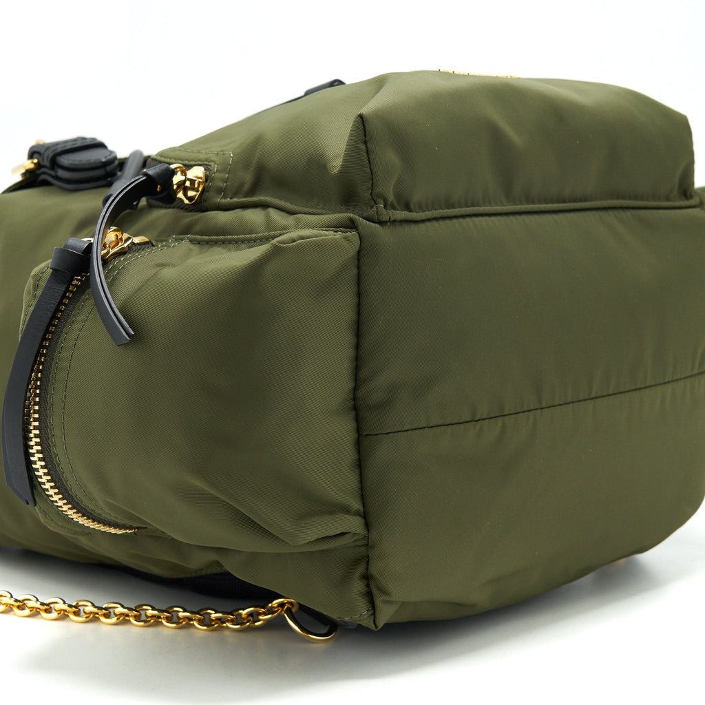 BURBERRY NYLON RUCKSACK BACKPACK GREEN GHW