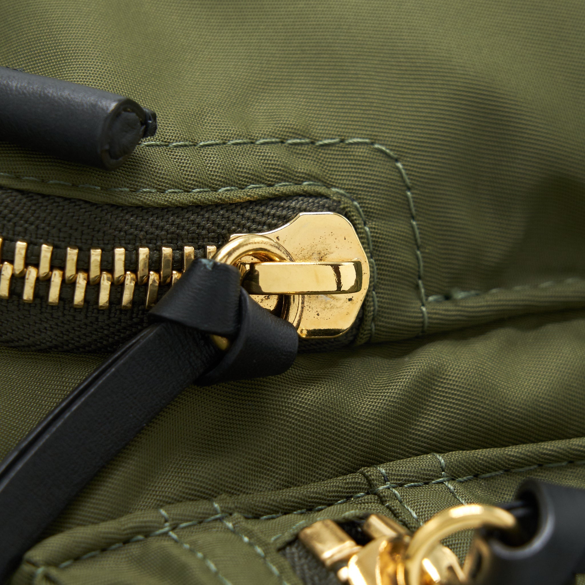 BURBERRY NYLON RUCKSACK BACKPACK GREEN GHW