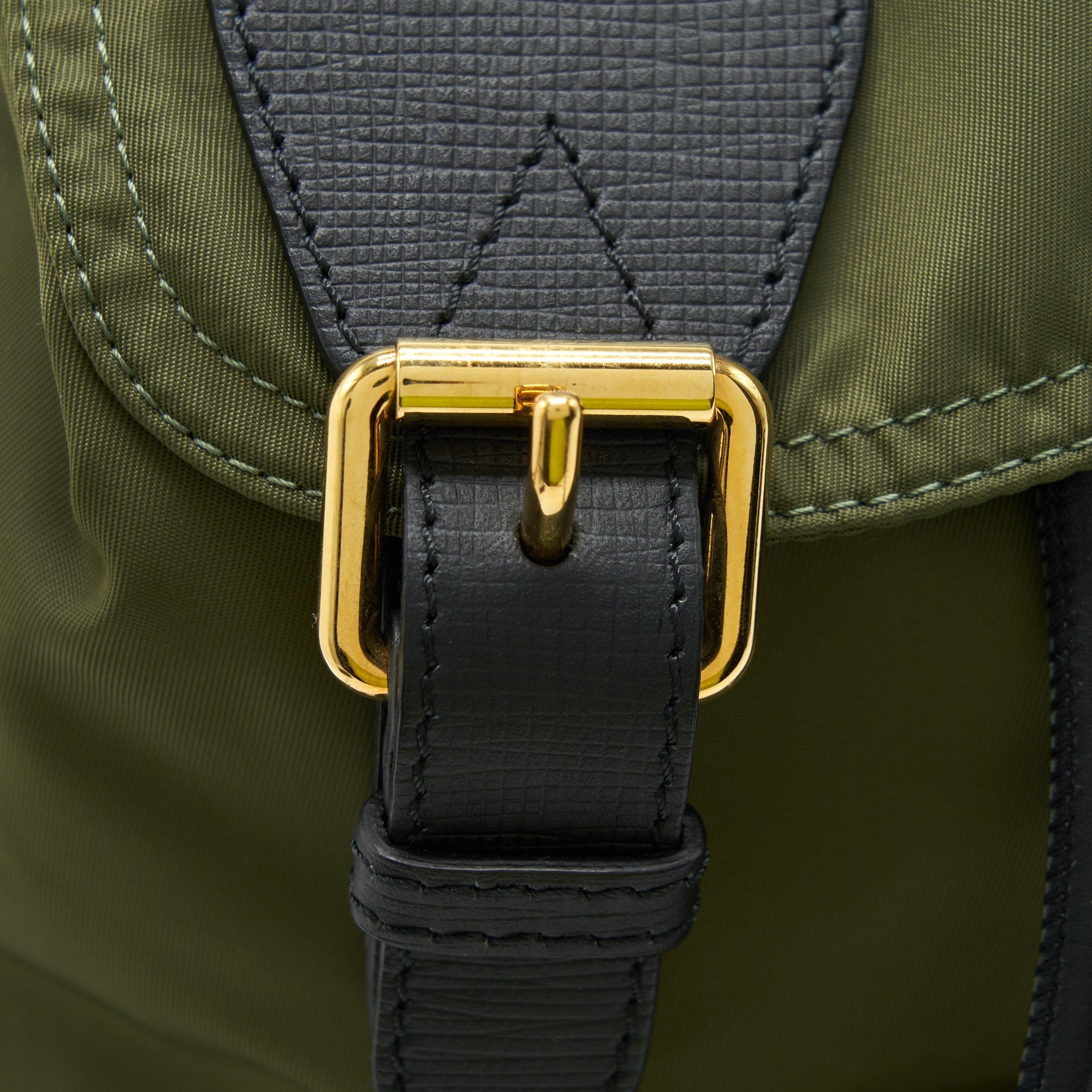 BURBERRY NYLON RUCKSACK BACKPACK GREEN GHW