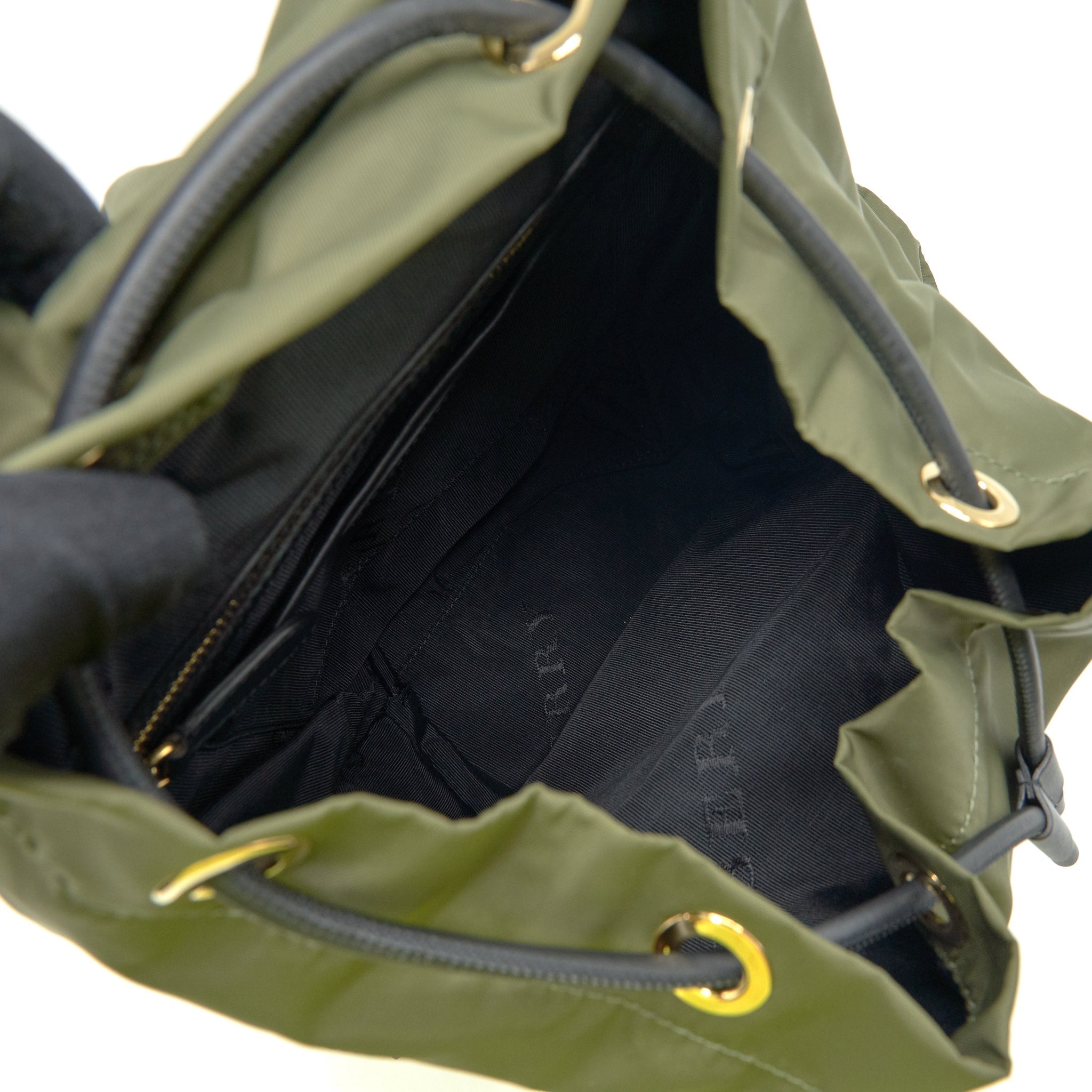 BURBERRY NYLON RUCKSACK BACKPACK GREEN GHW