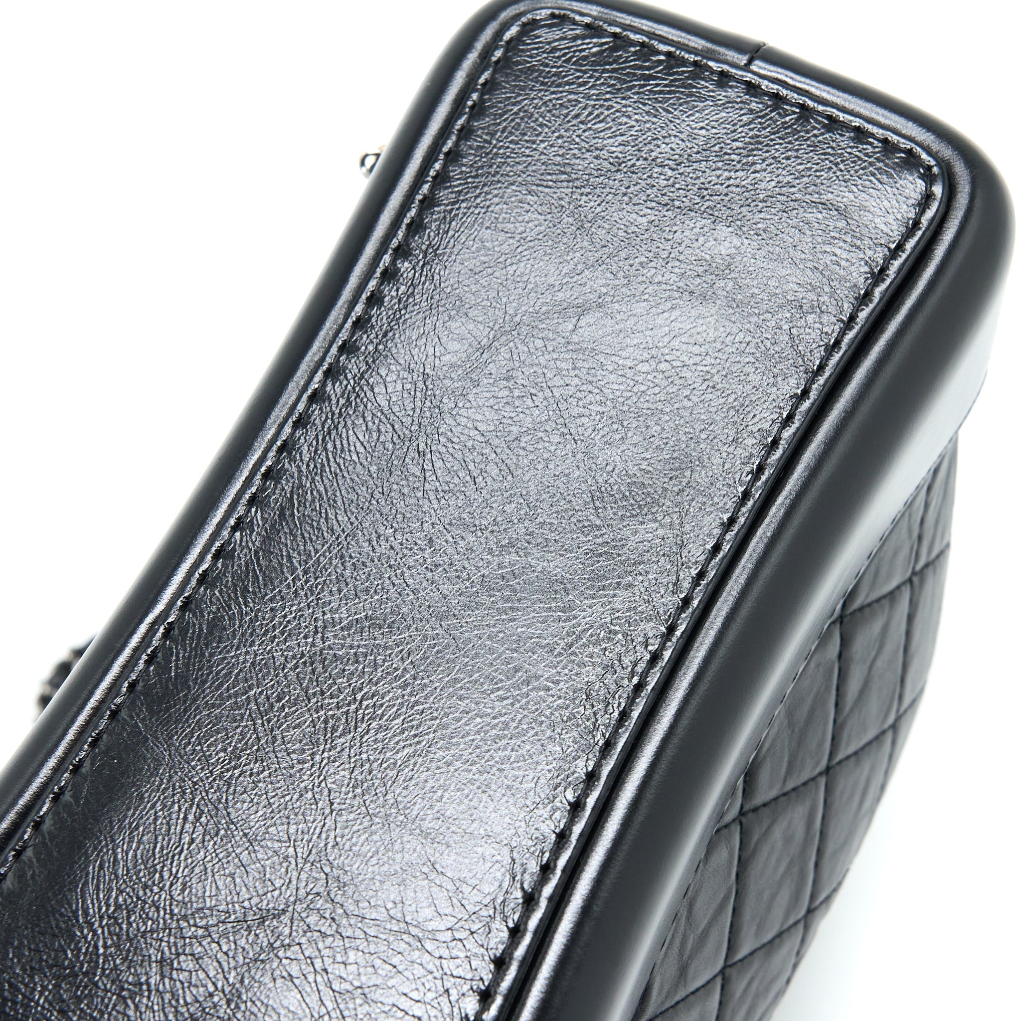 CHANEL SMALL GABRIELLE BACKPACK AGED CALFSKIN BLACK MULTICOLOR HARDWARE (MICROCHIP)