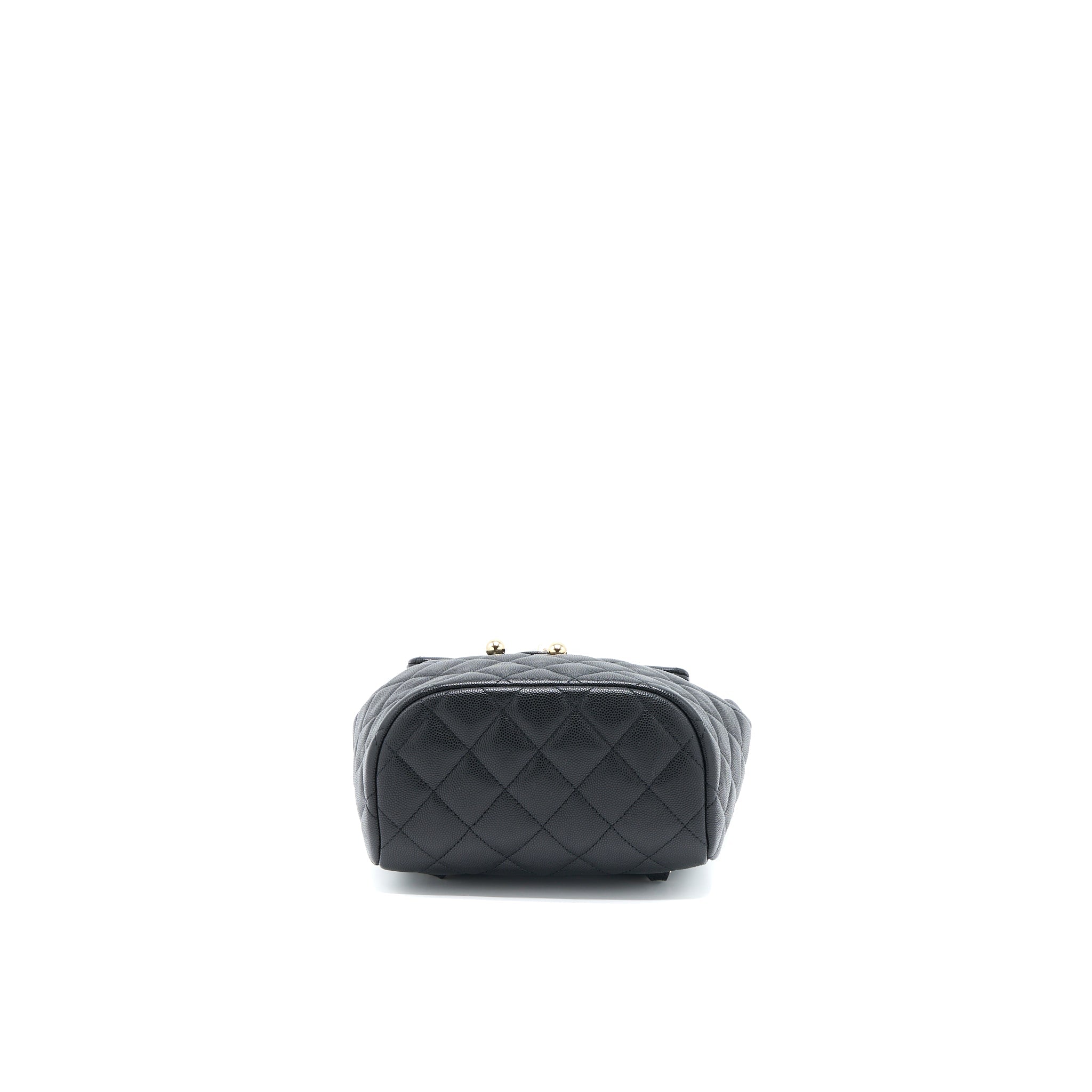 CHANEL 23S MINI FLAP BACKPACK CAVIAR BLACK LGHW (MICROCHIP)