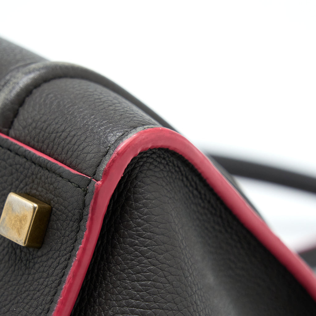 CELINE LARGE PHANTOM LUGGAGE BAG CALFSKIN DARK GREY/PINK